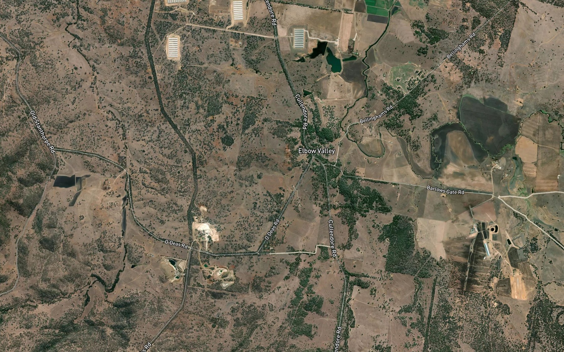 Satellite map of the Lucky Valley Gully