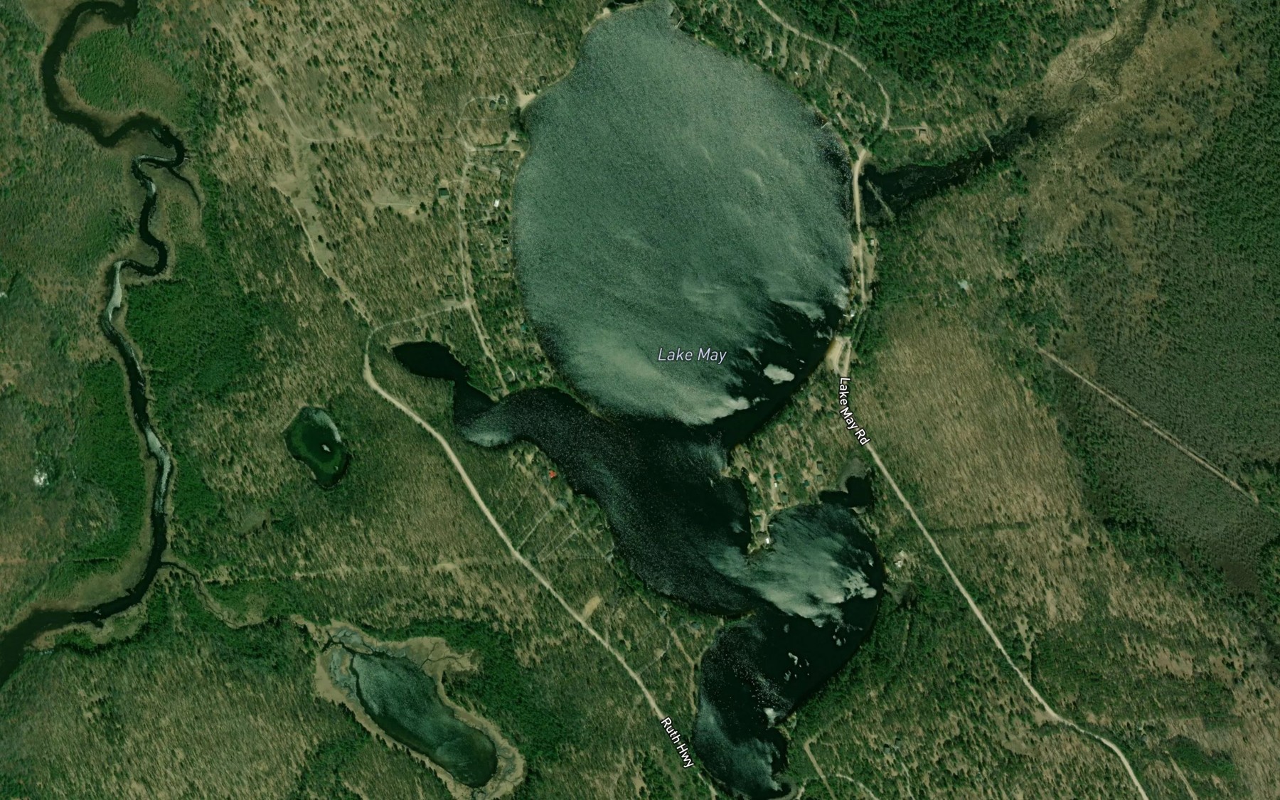 Satellite map of the Lake May