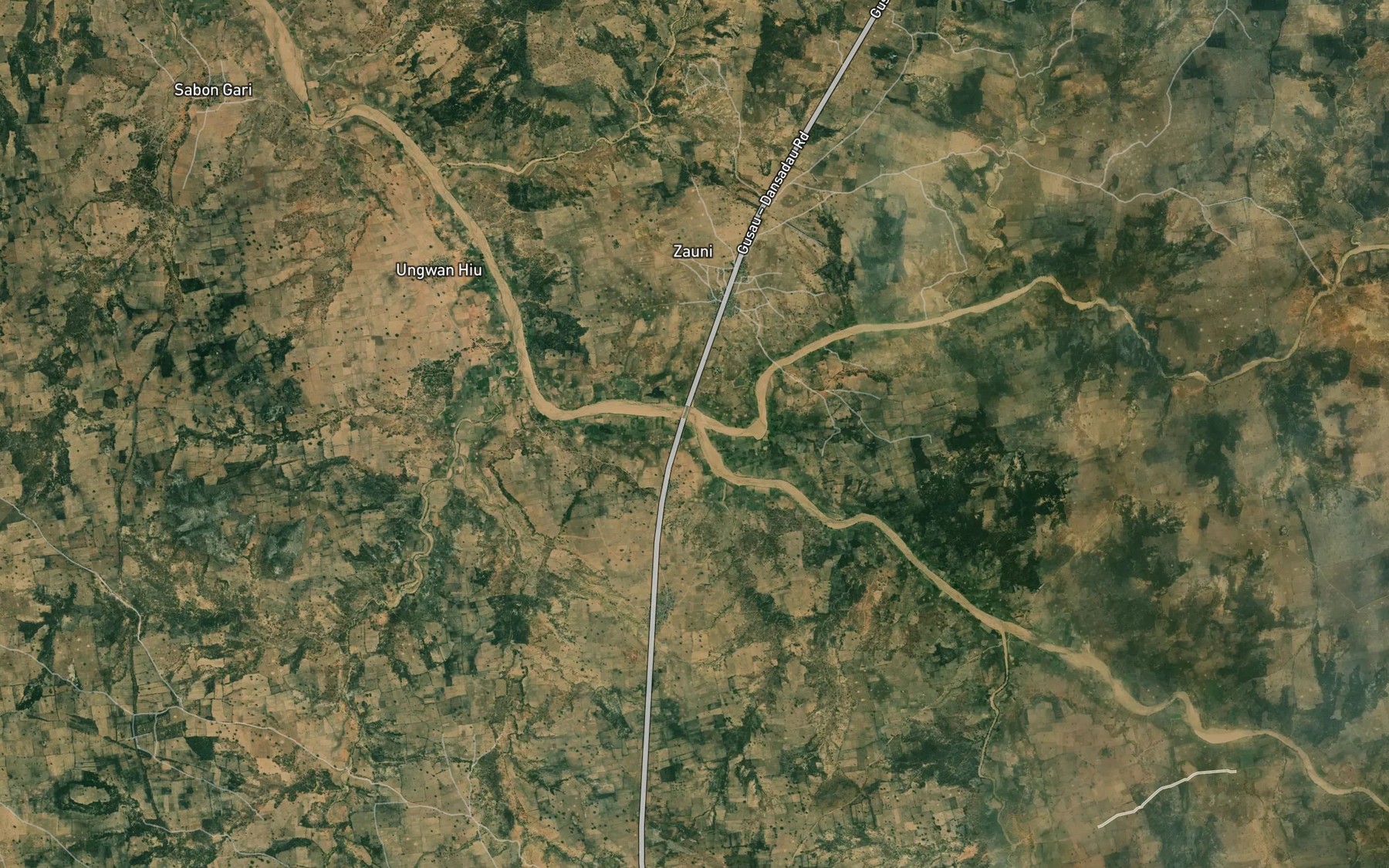 Satellite map of the River Mazenya