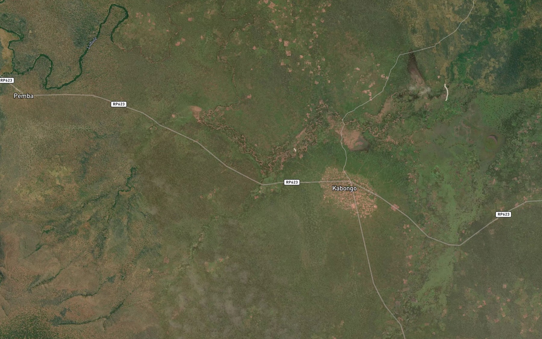 Satellite map of the Kabinda