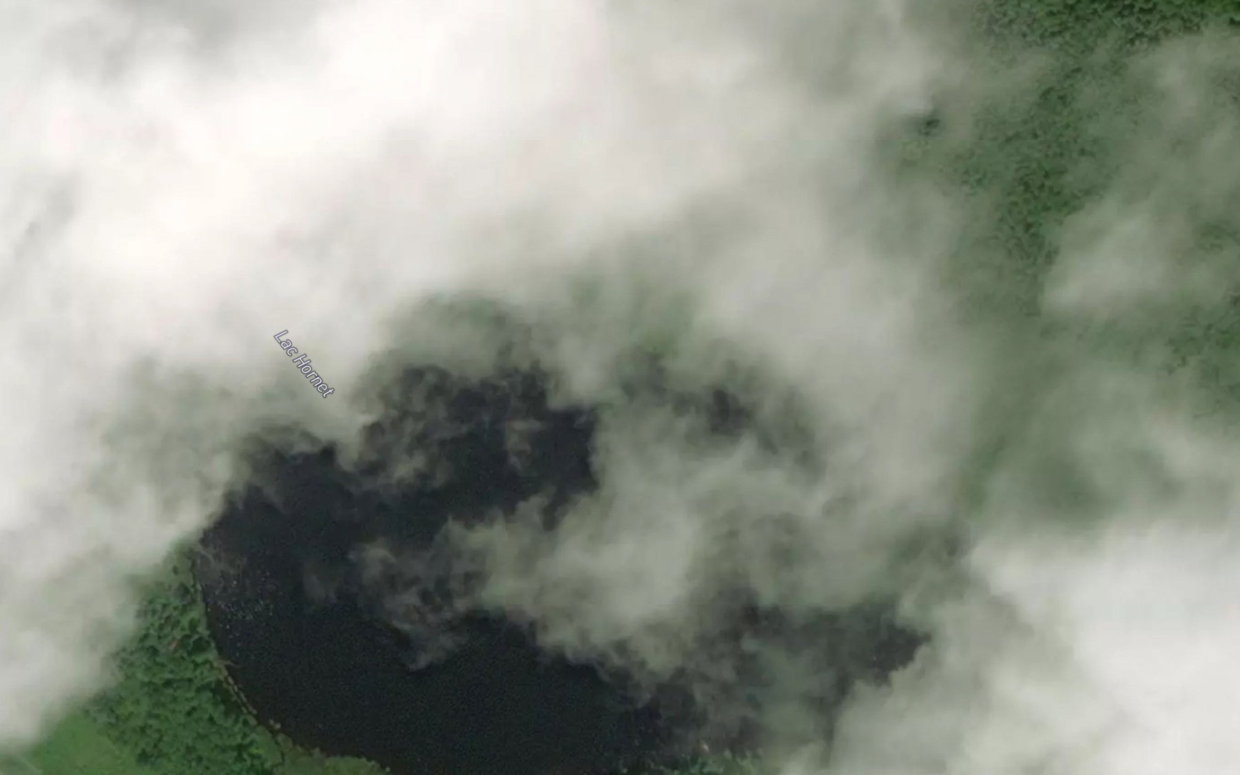 Satellite map of the Lac Hornet
