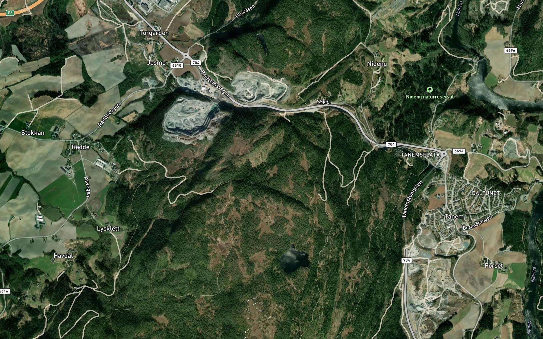 Satellite map of the Damtjornbekken