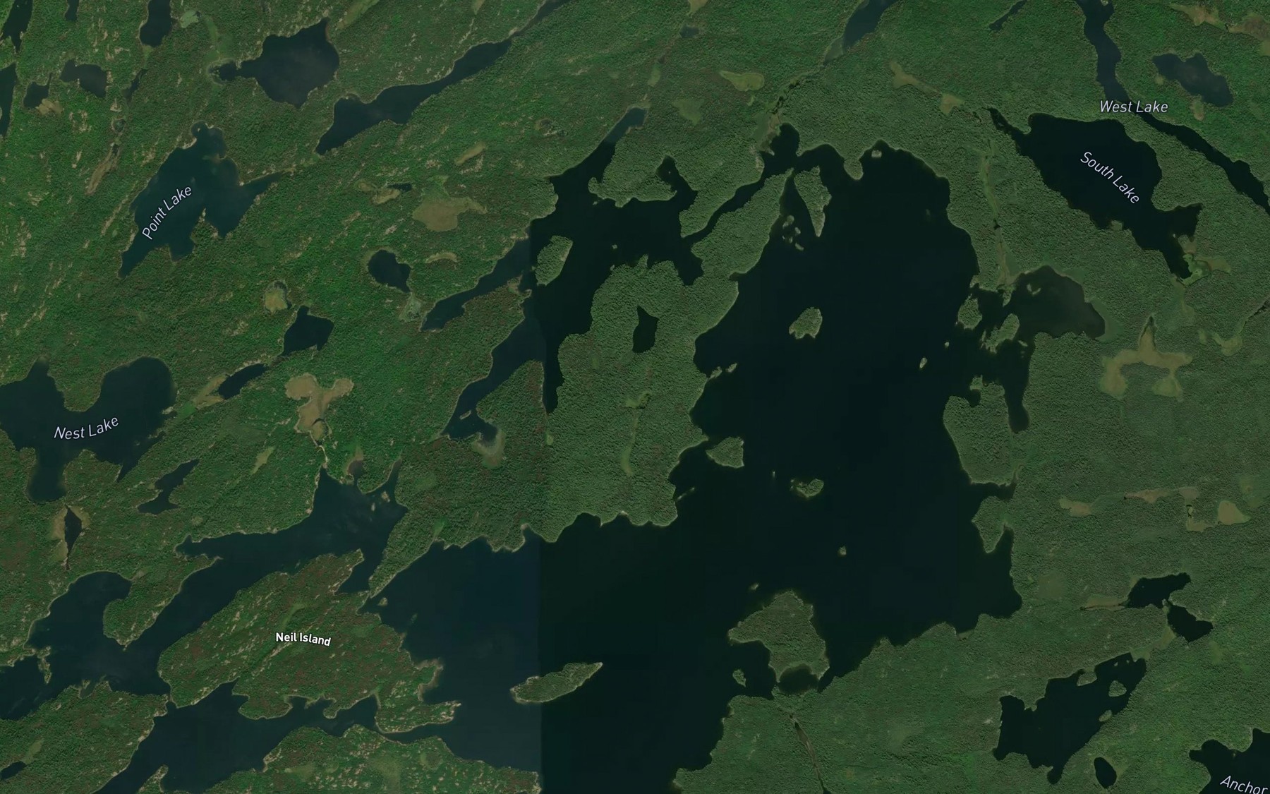 Satellite map of the Lost Bay