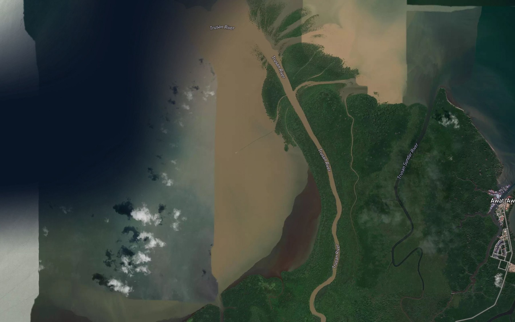Satellite map of the Kuala Terusan
