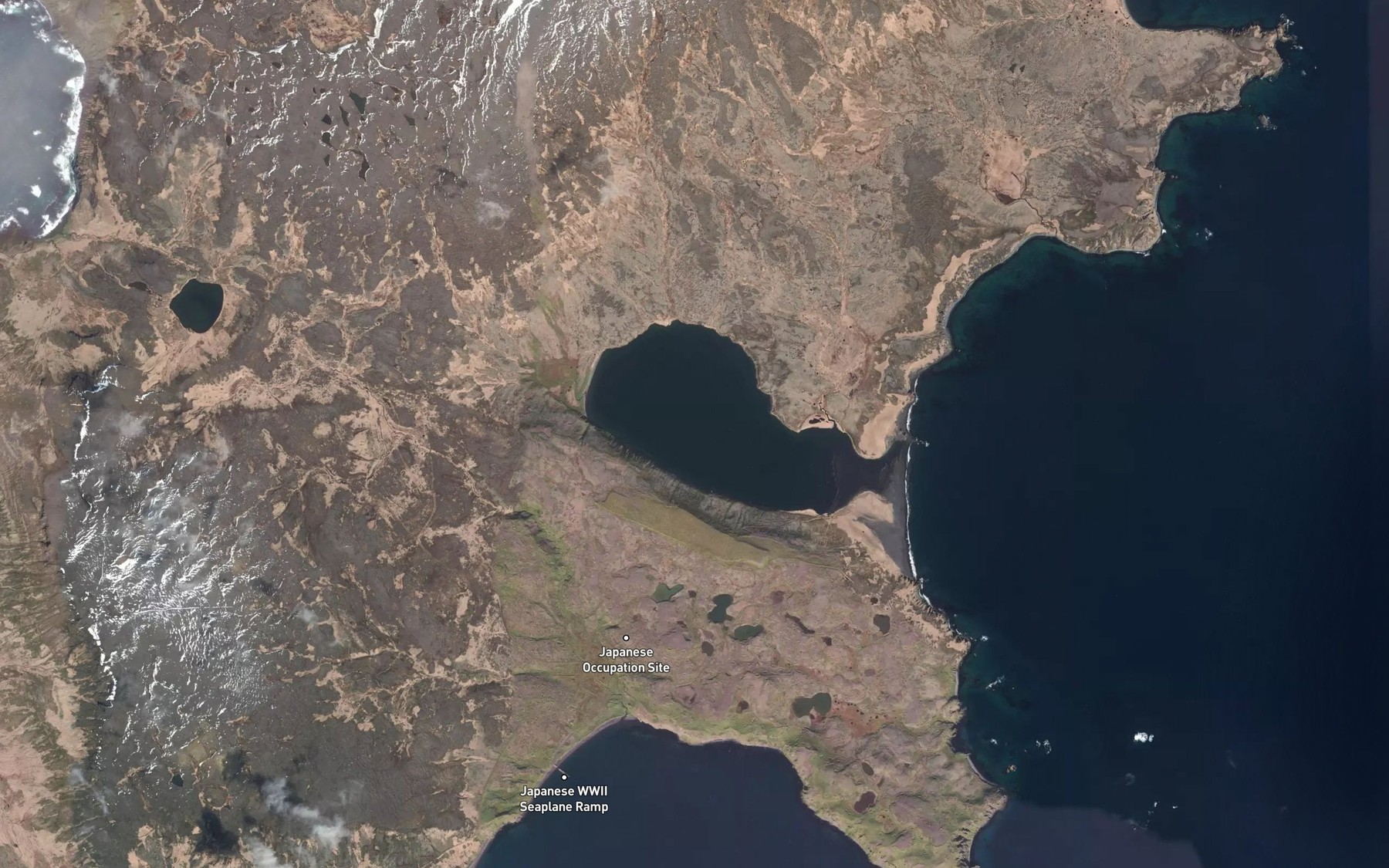 Satellite map of the Salmon Lagoon