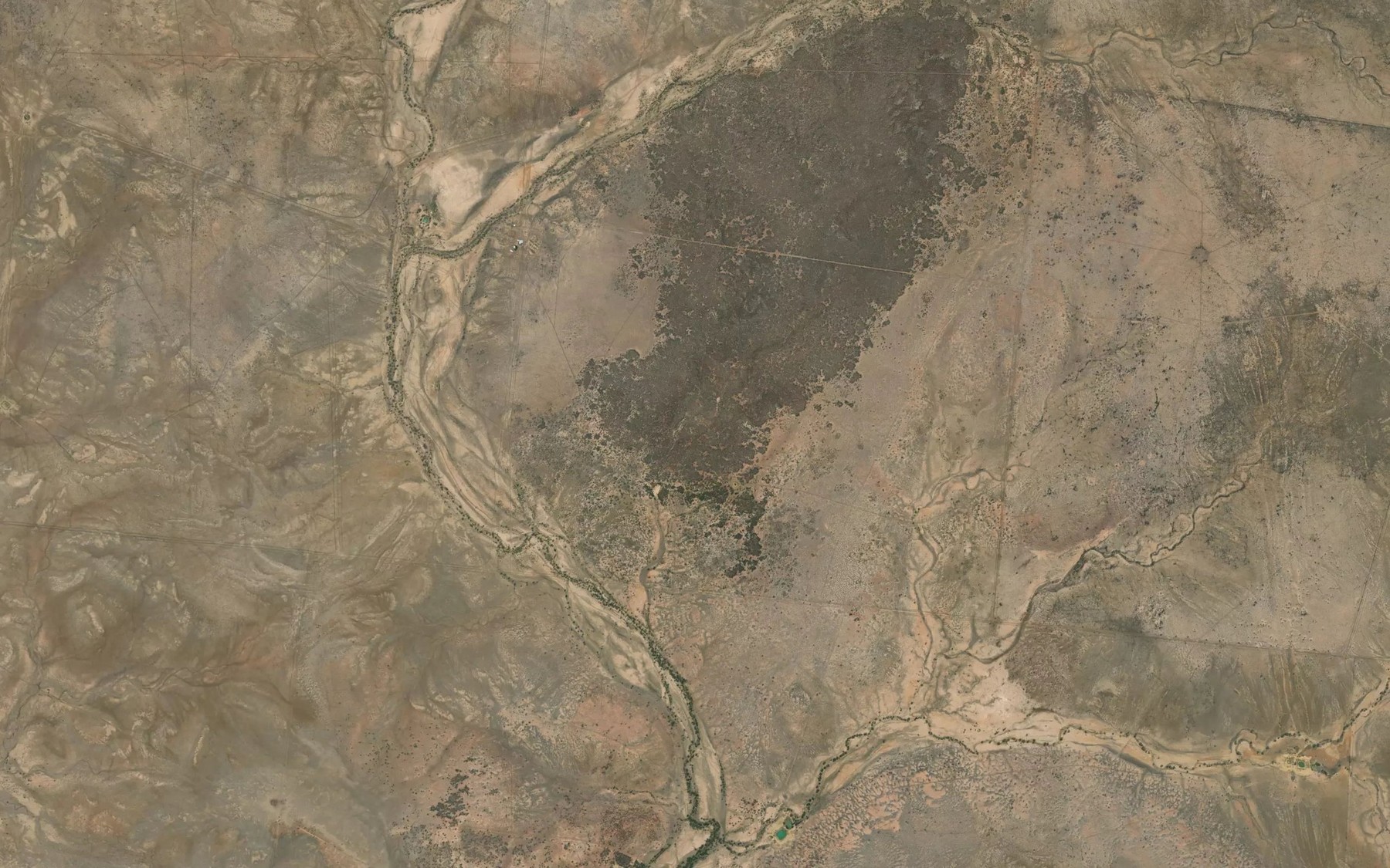 Satellite map of the Cattle Creek