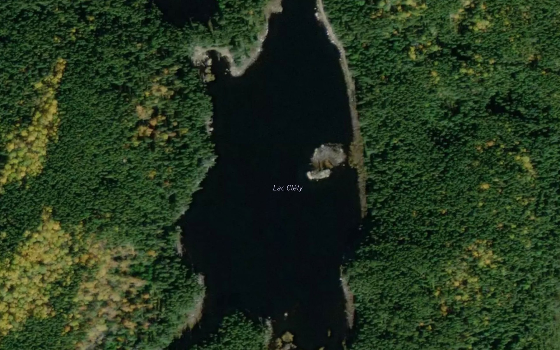 Satellite map of the Lac Clety