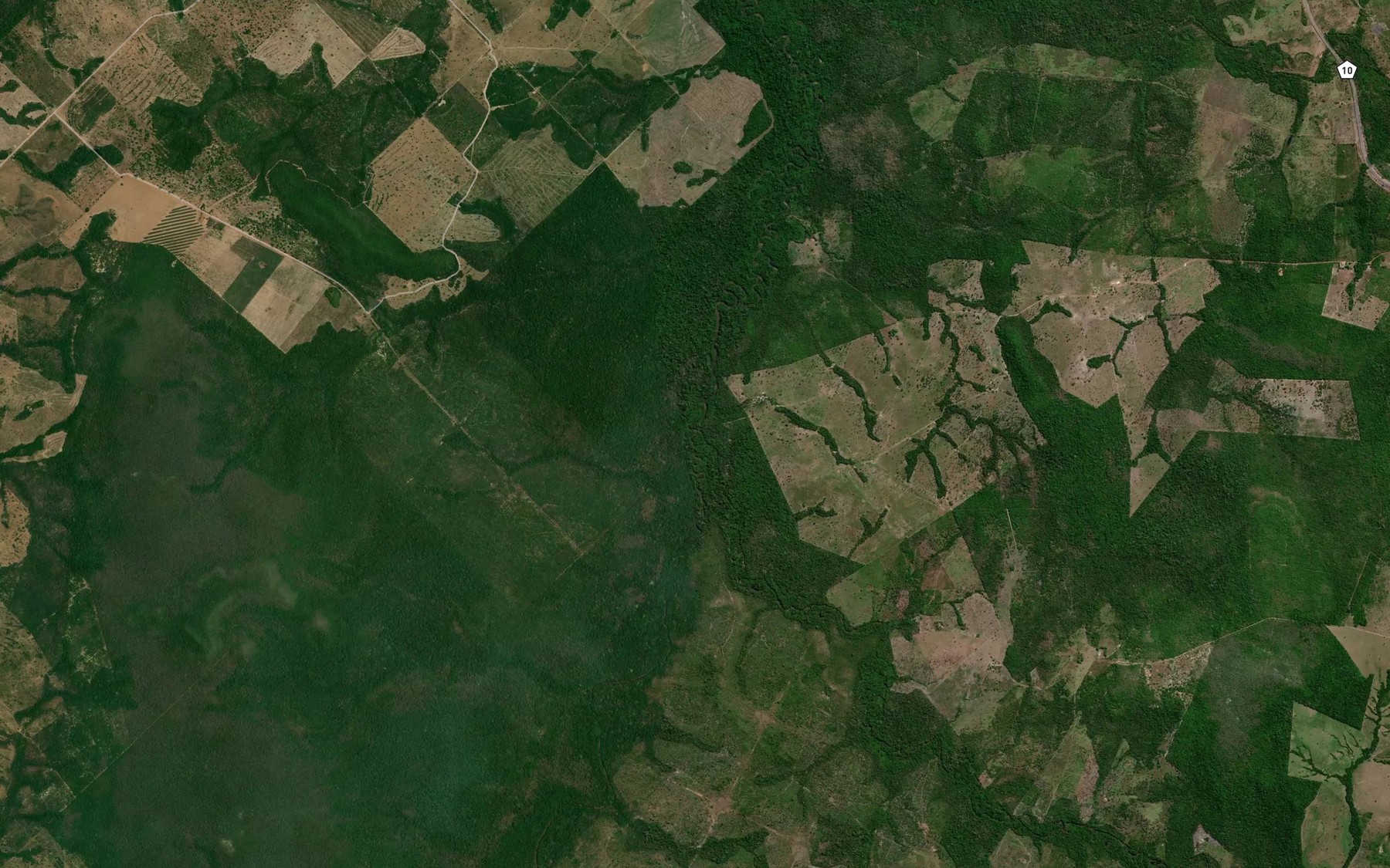 Satellite map of the Ribeirao das Lajes