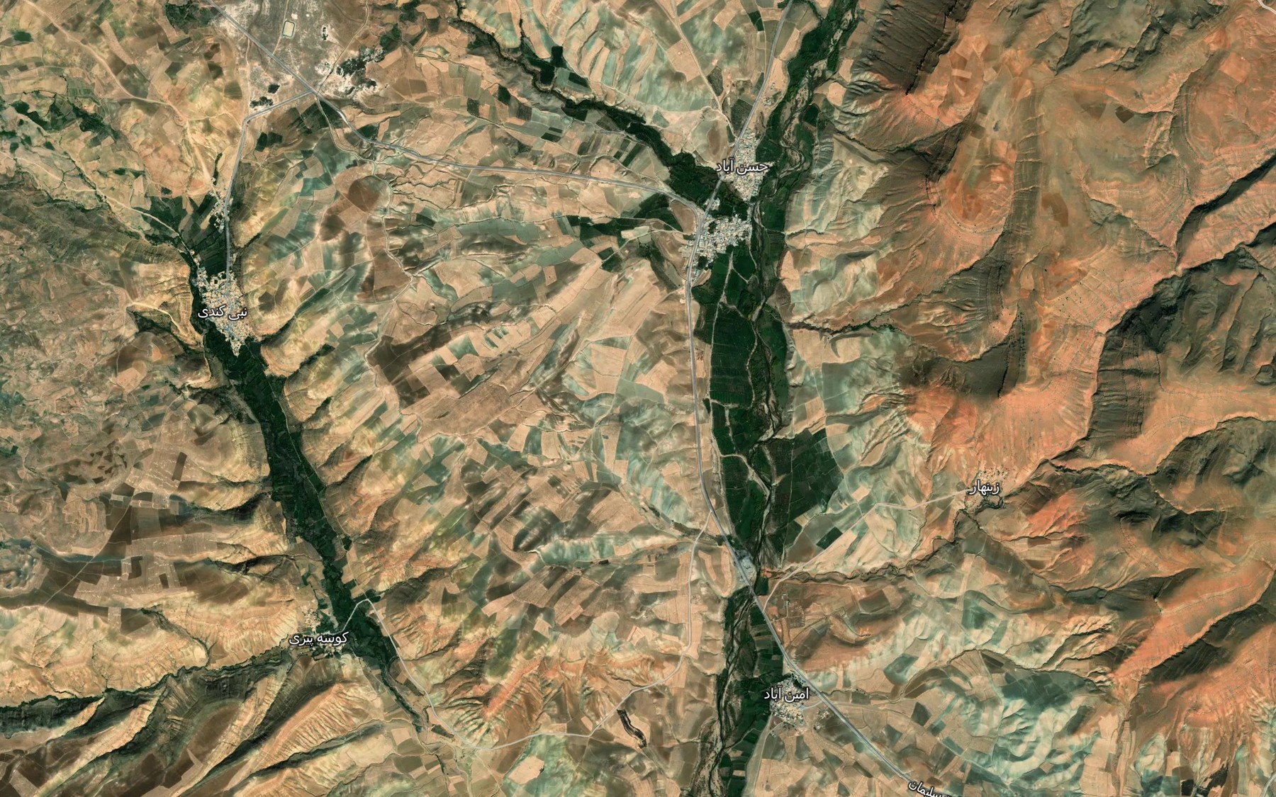 Satellite map of the Dungeh