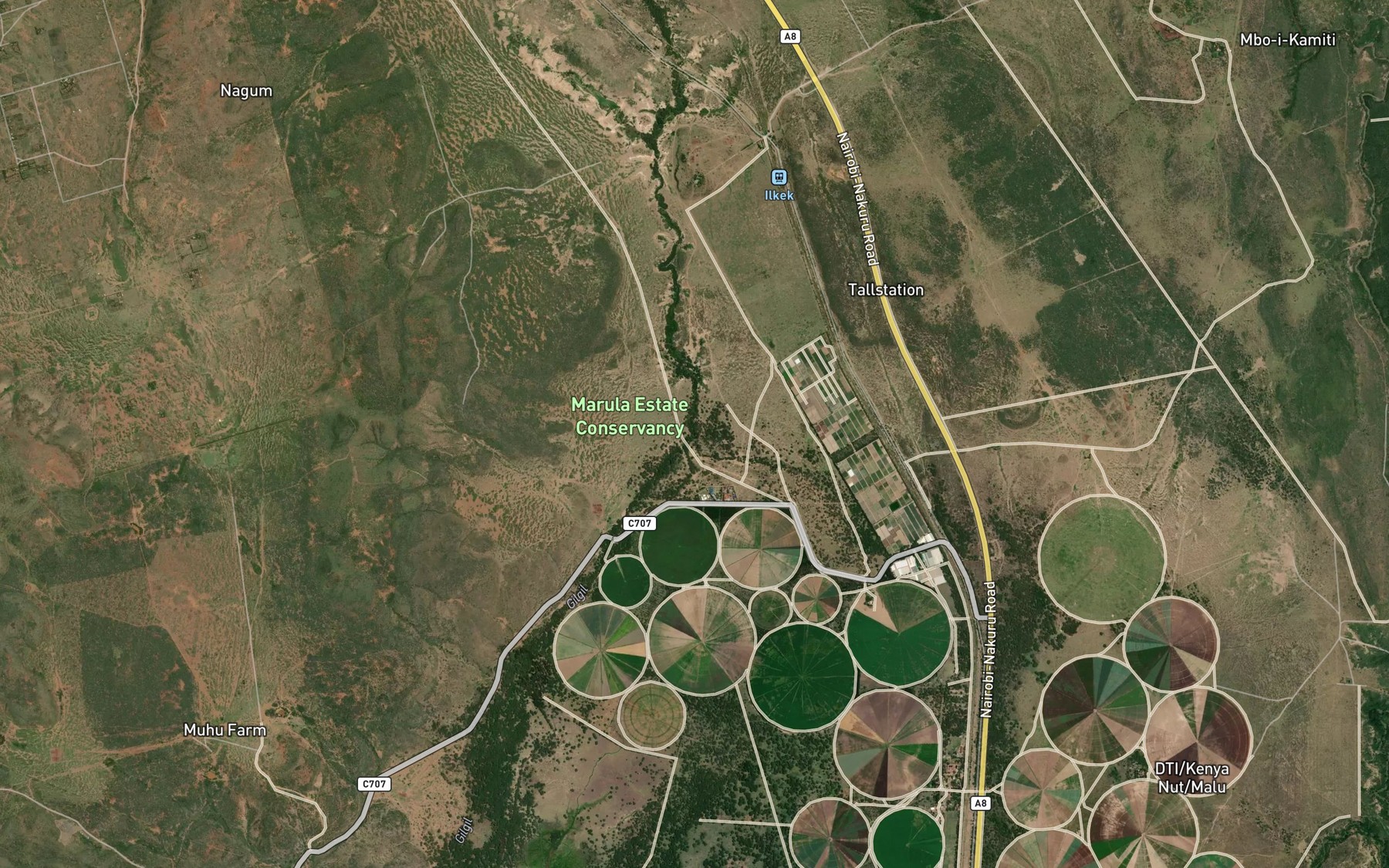 Satellite map of the Little Gilgil