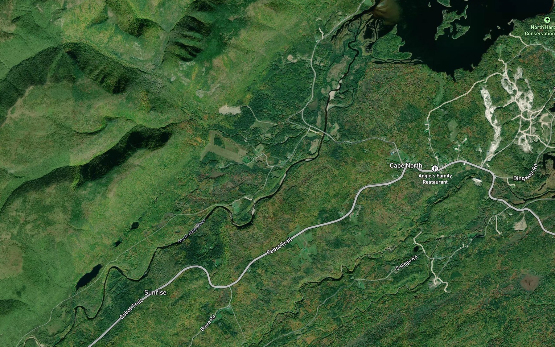 Satellite map of the Spring Brook