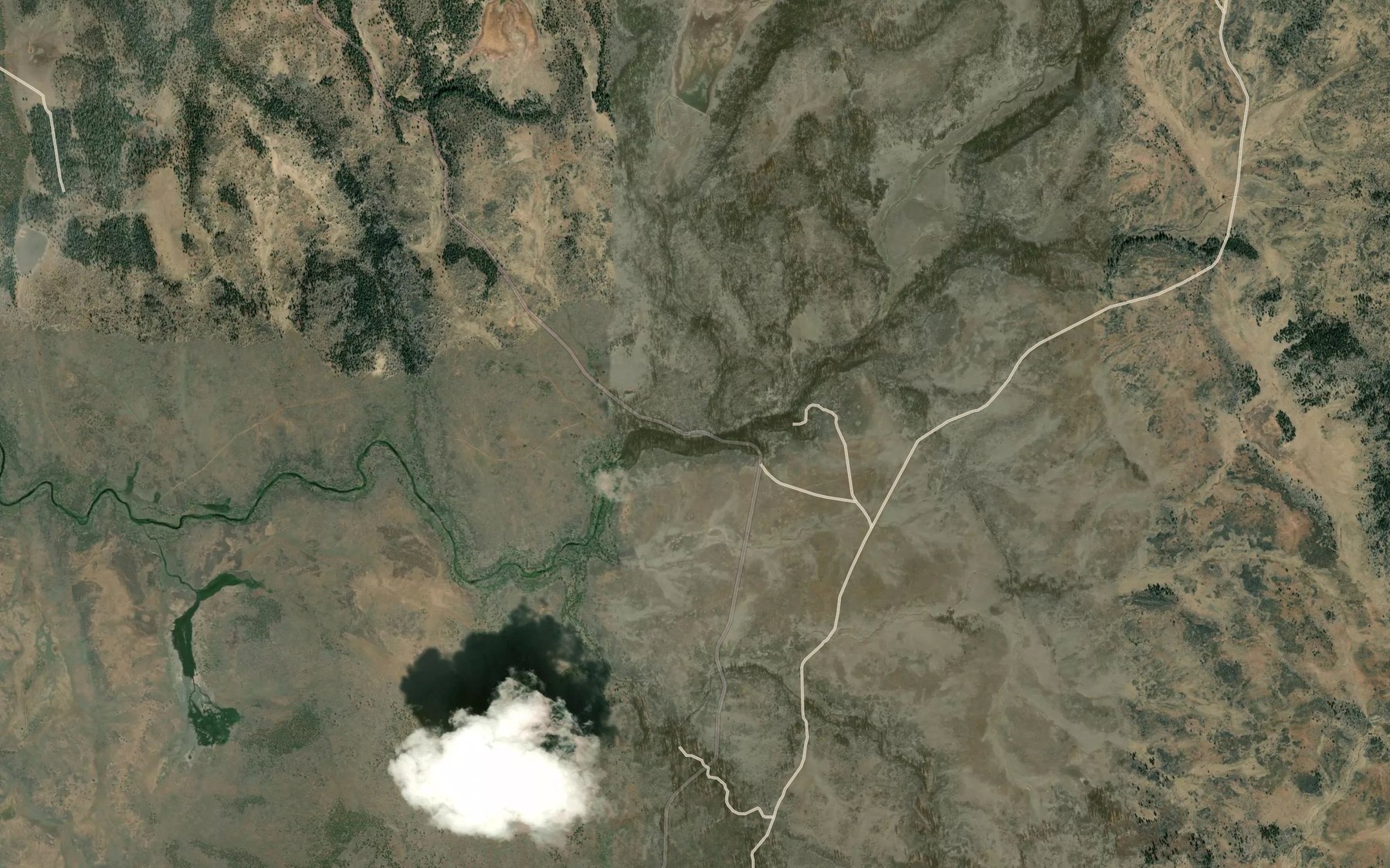 Satellite map of the Fourmile Creek