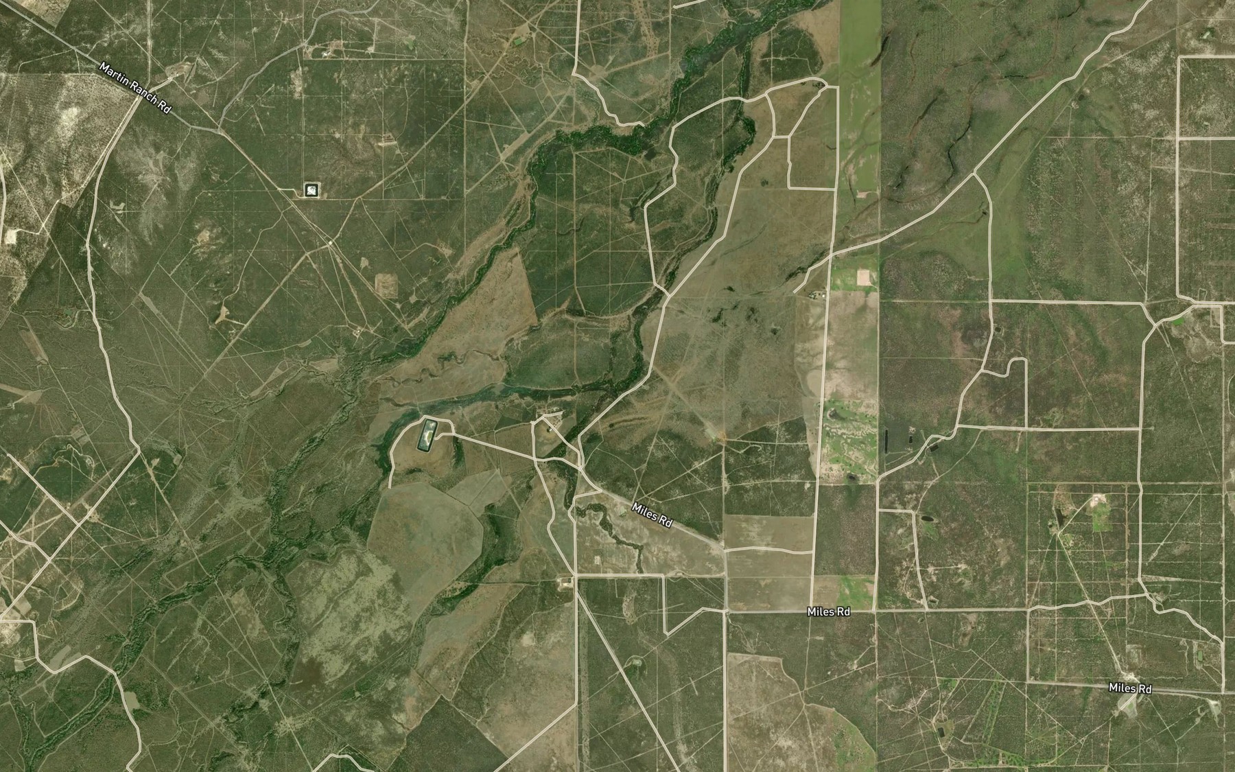 Satellite map of the Elm Creek