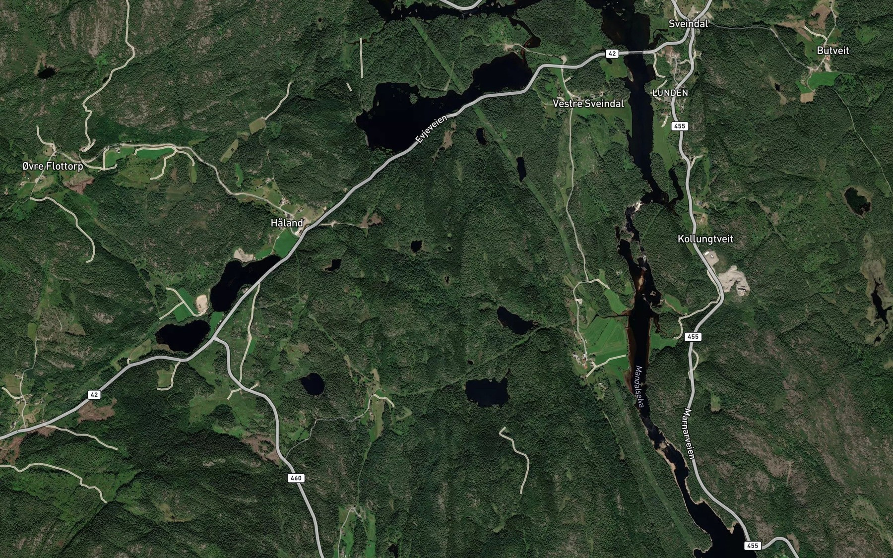 Satellite map of the Havastjodn