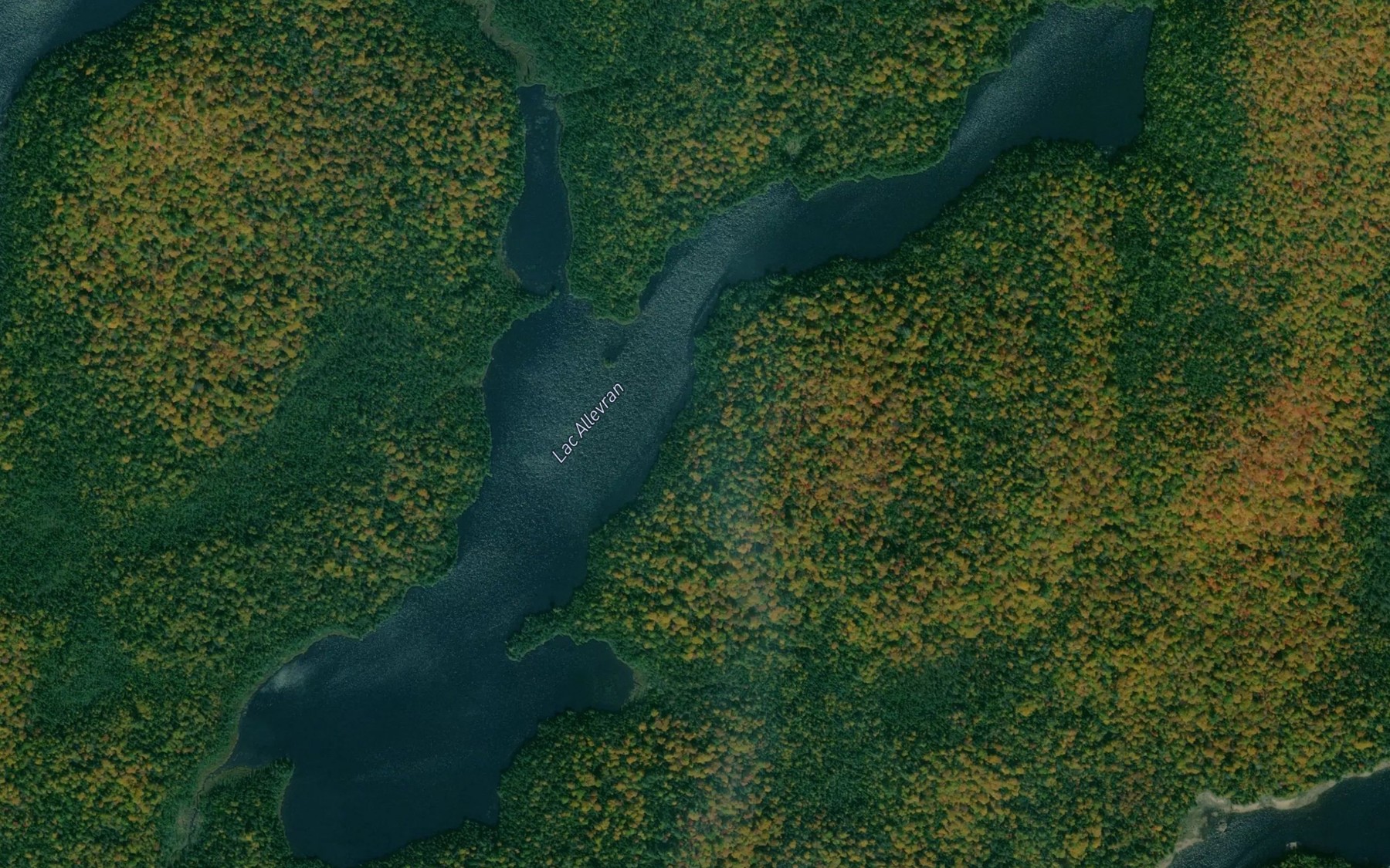 Satellite map of the Lac Allevran
