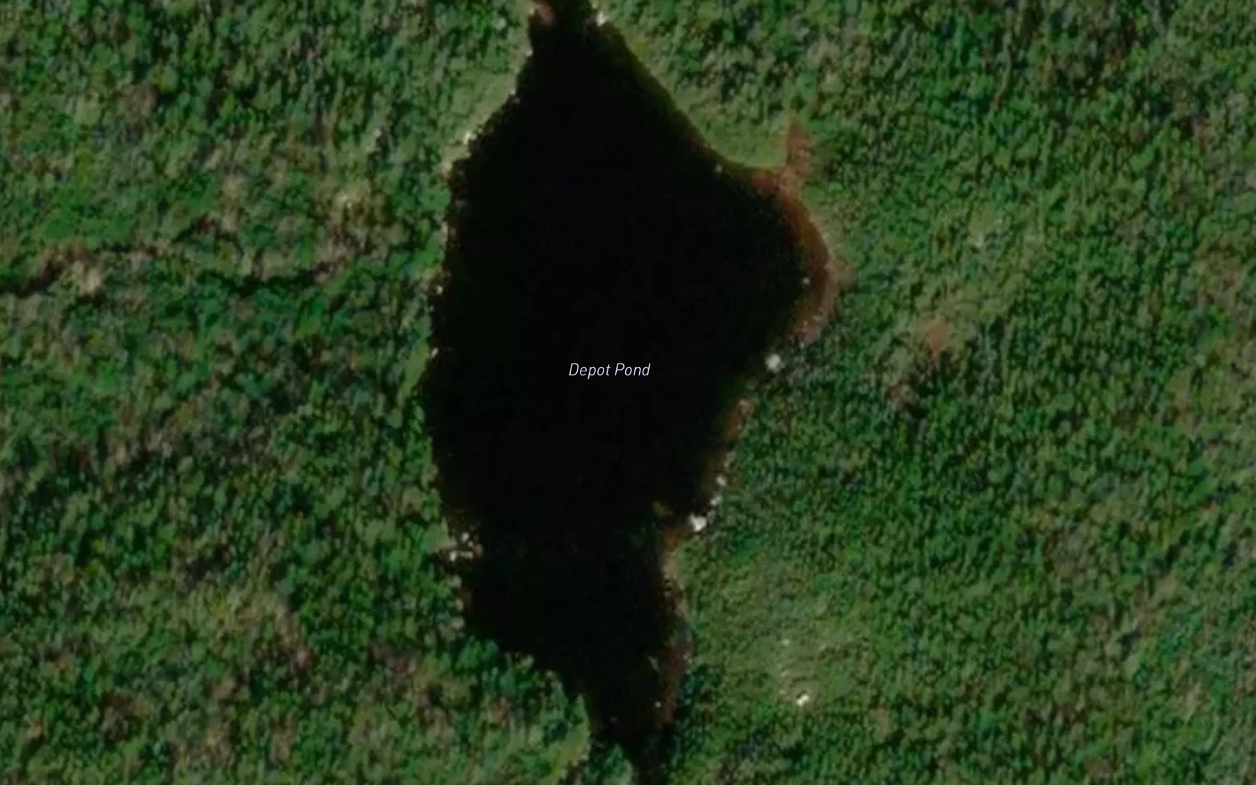 Satellite map of the Depot Pond