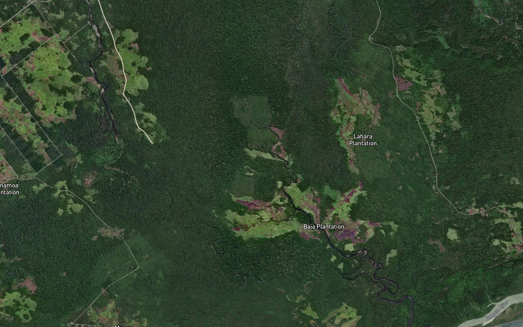 Satellite map of the Kauru Creek