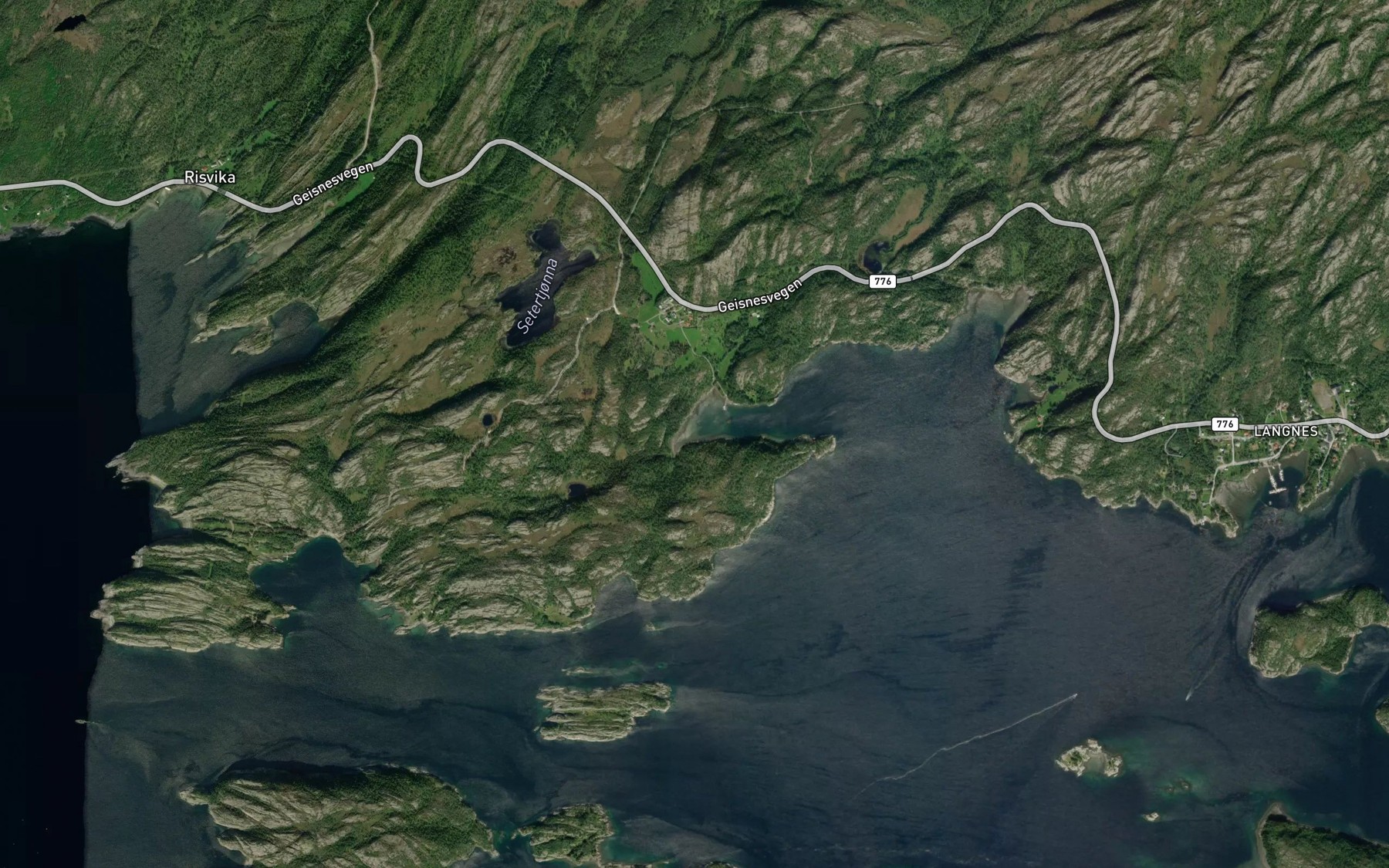 Satellite map of the Saeterbukta