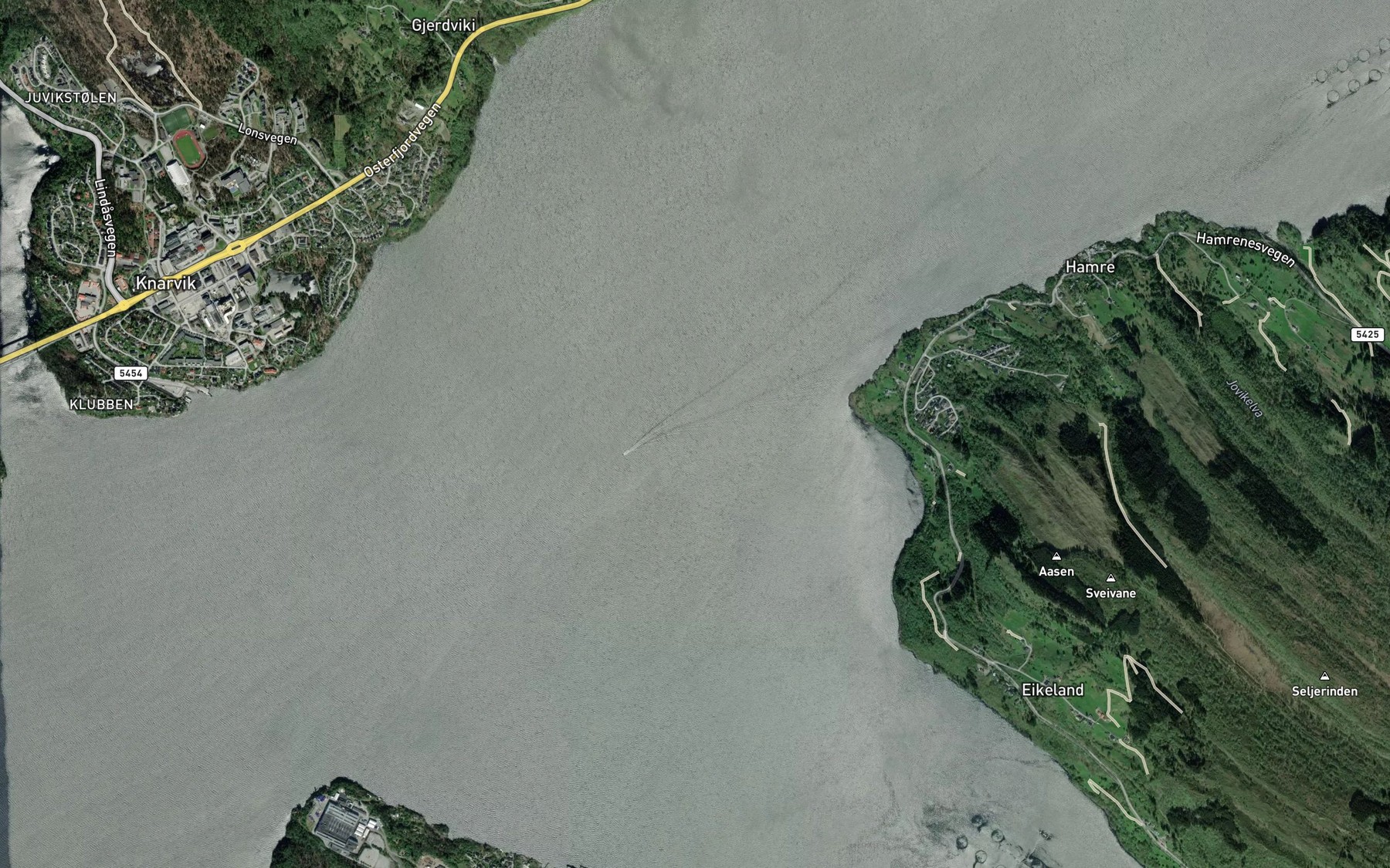 Satellite map of the Hamarsflui