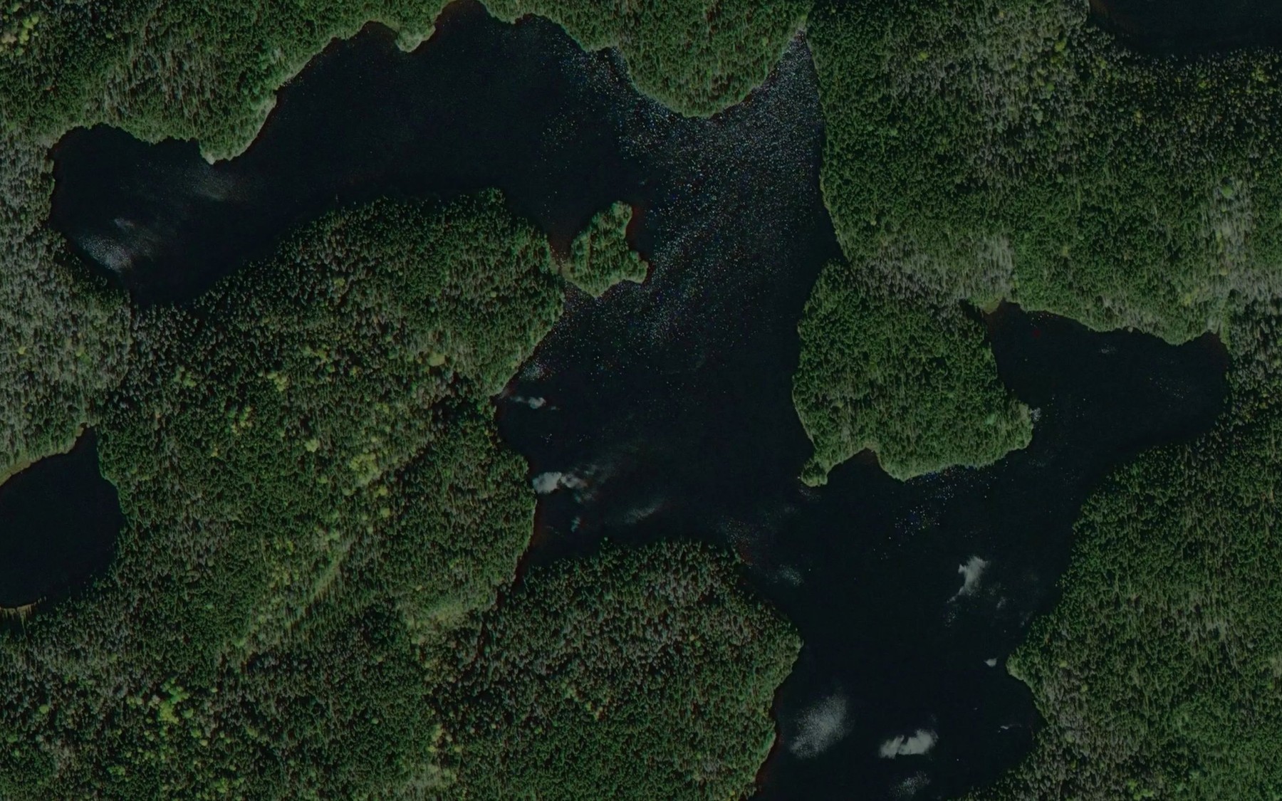 Satellite map of the Lac Surligne