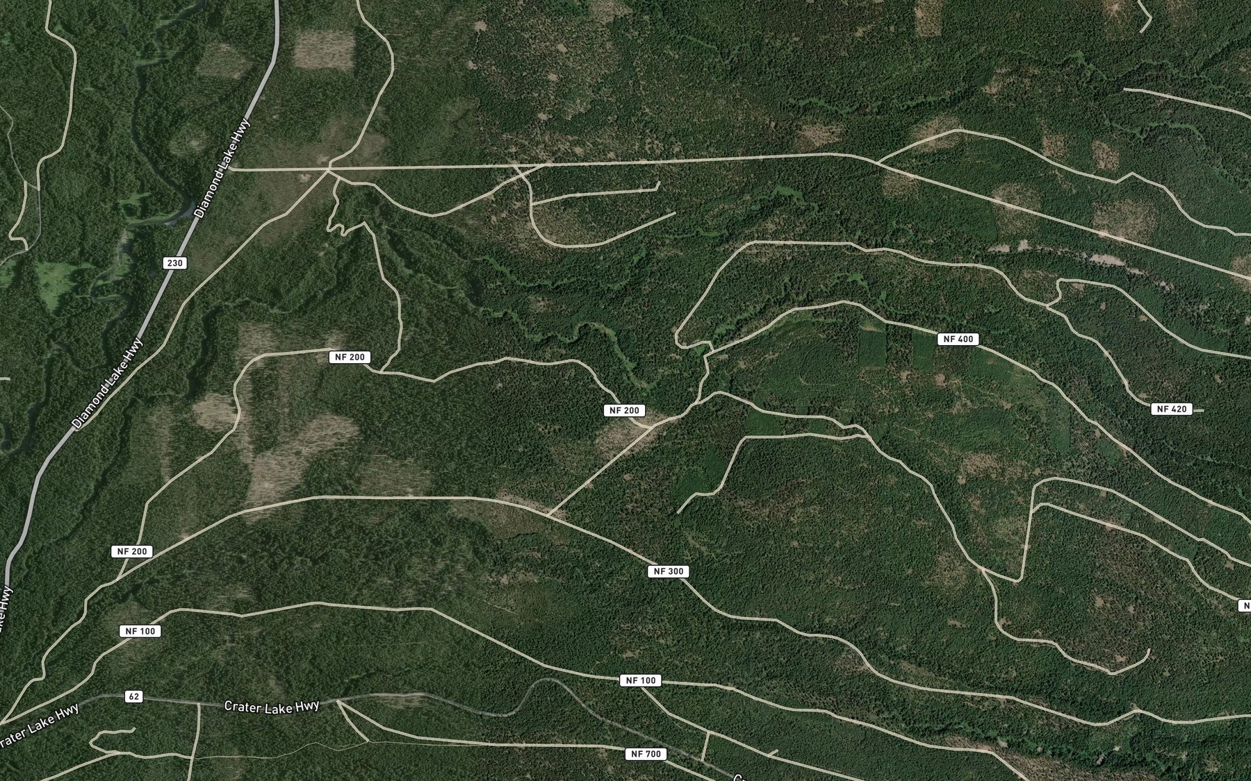 Satellite map of the Deer Creek