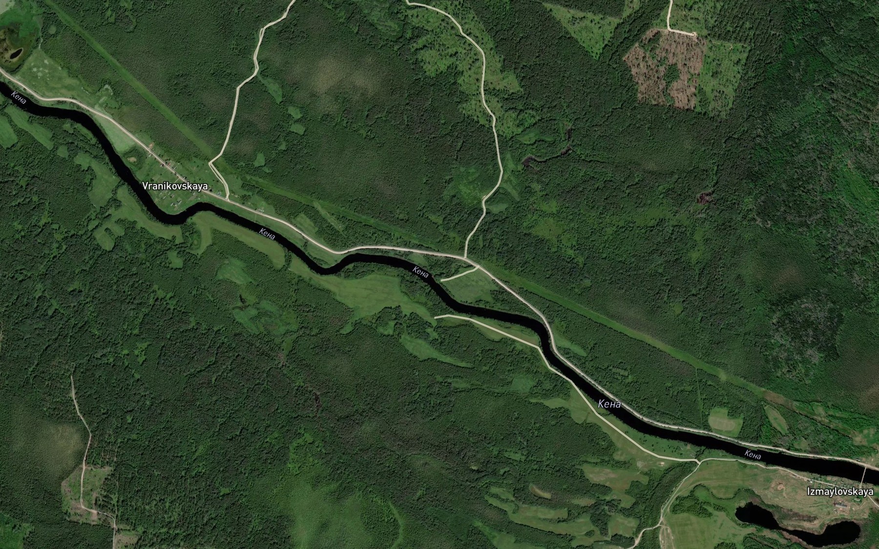 Satellite map of the Porubezhnyy