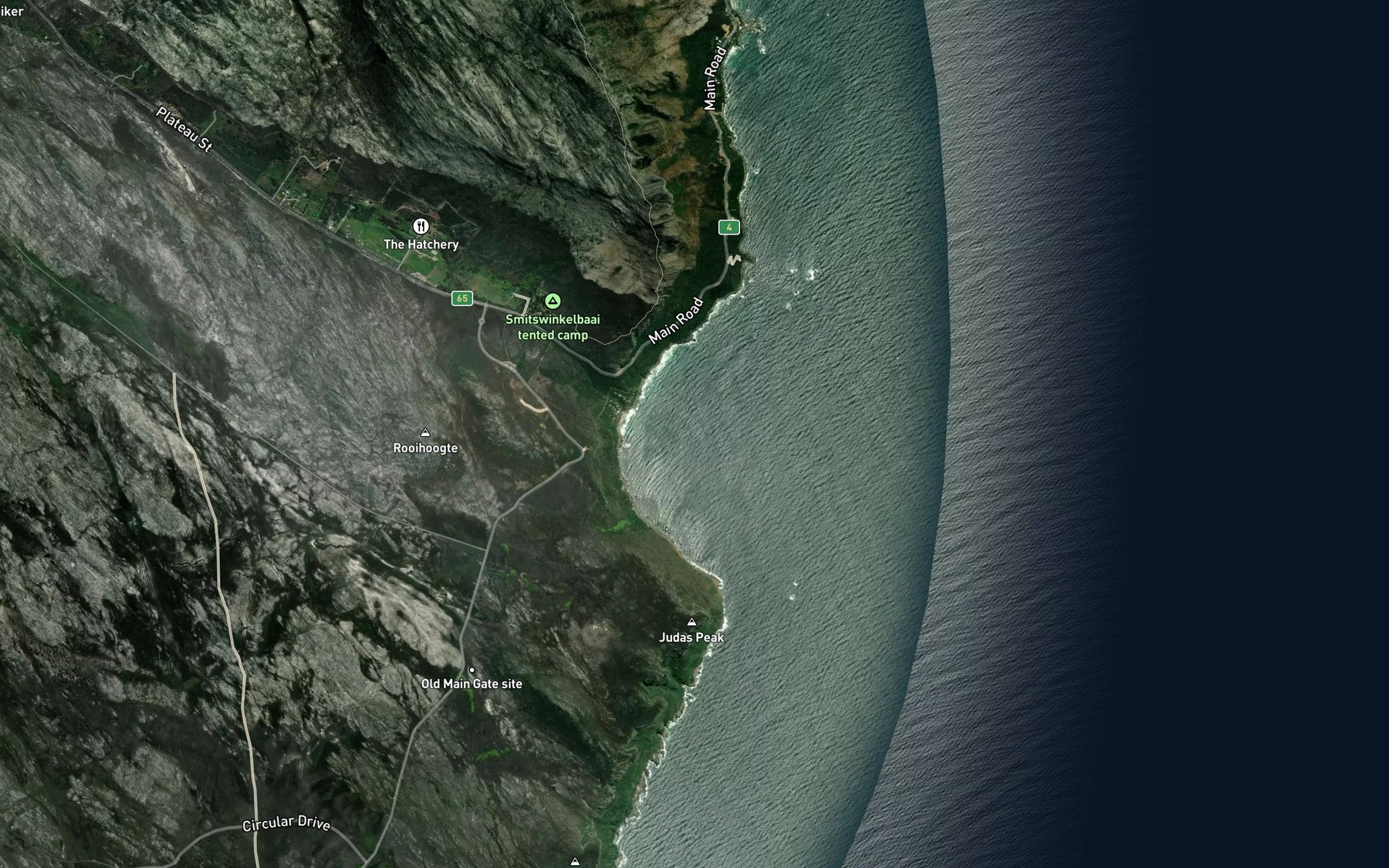Satellite map of the Smitswinkelbaai