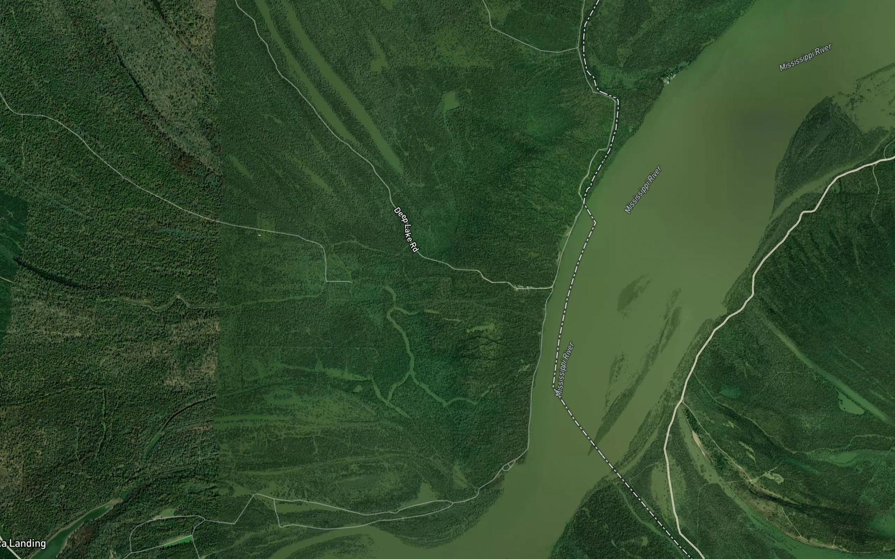 Satellite map of the Crazy Bayou