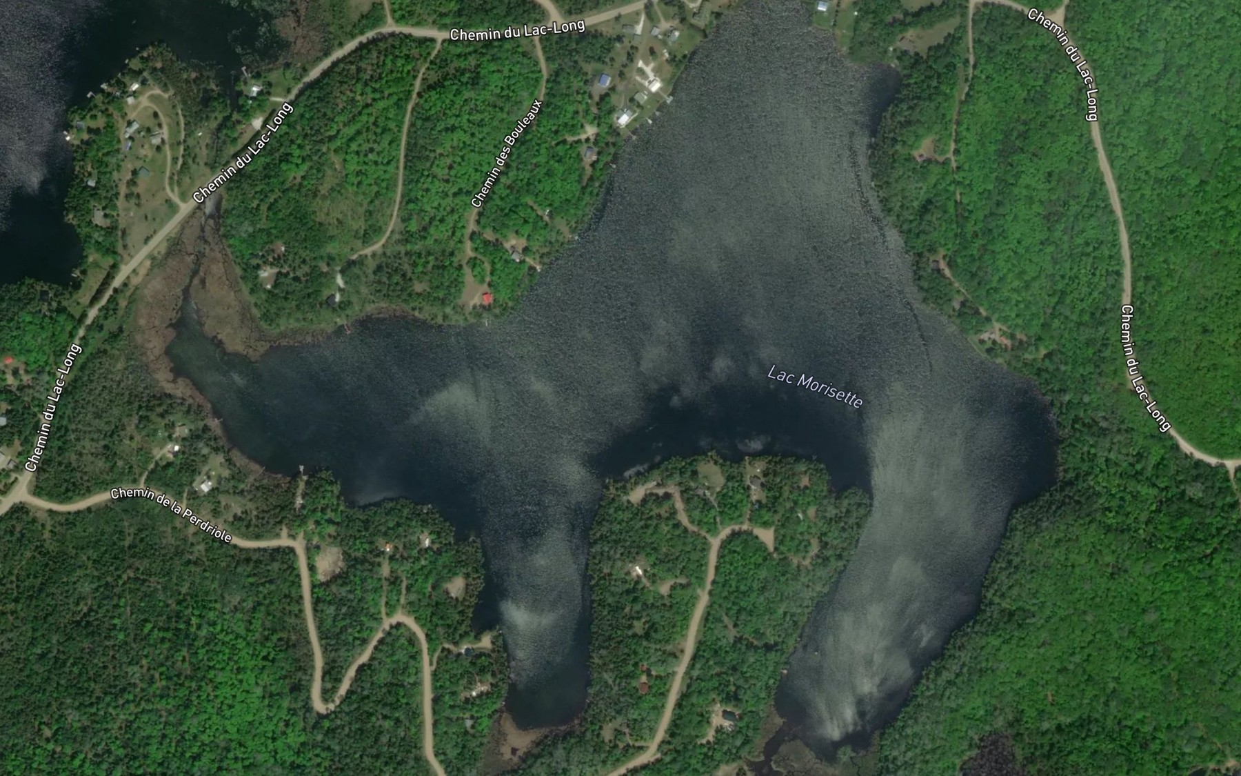 Satellite map of the Lac Morisette