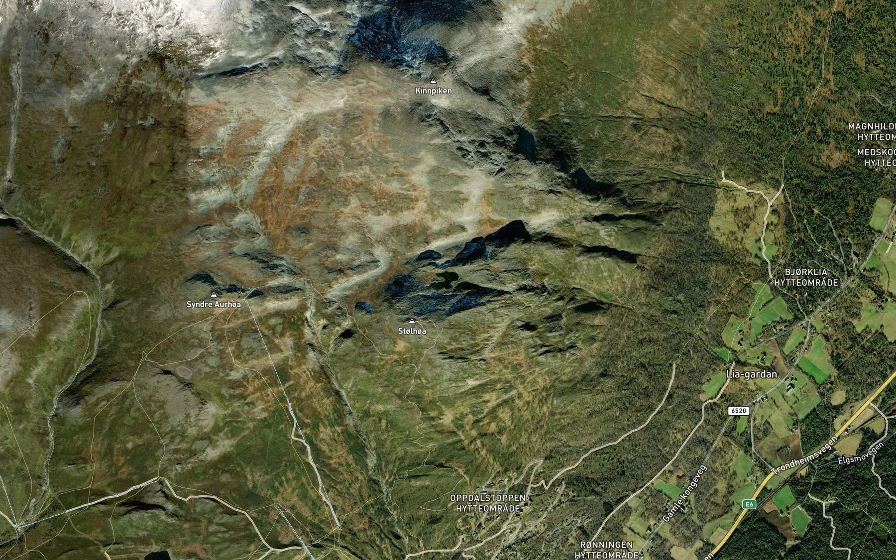 Satellite map of the Liatjorna