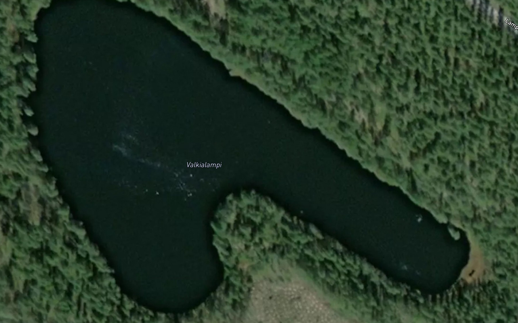Satellite map of the Valkialampi
