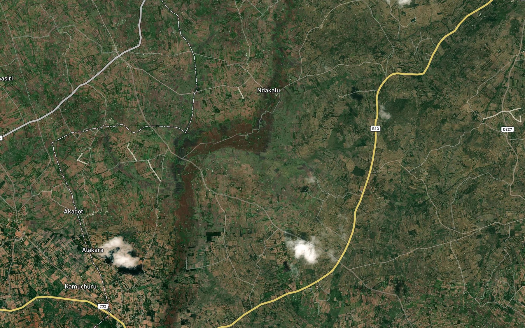 Satellite map of the Ndaka