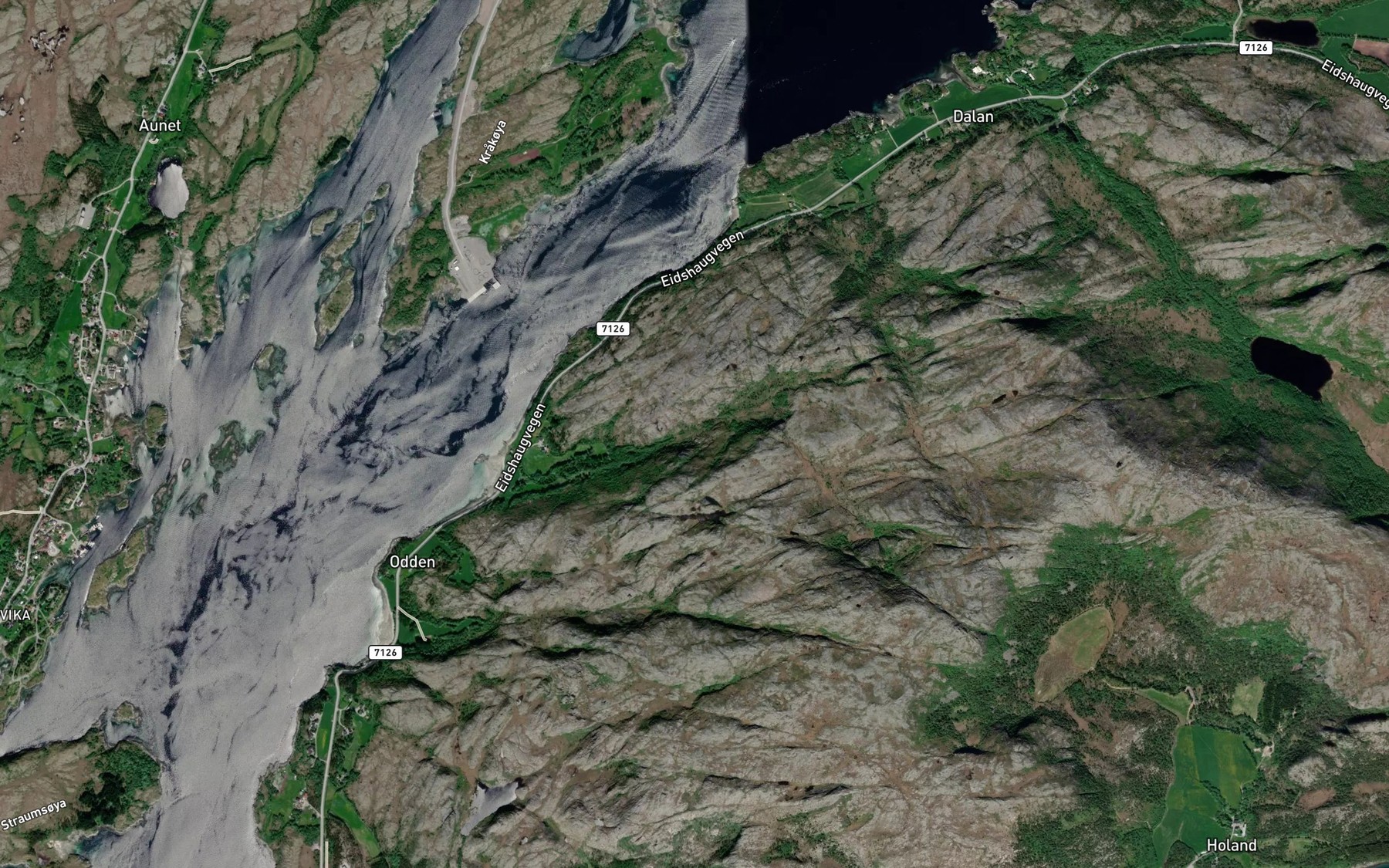 Satellite map of the Tronga