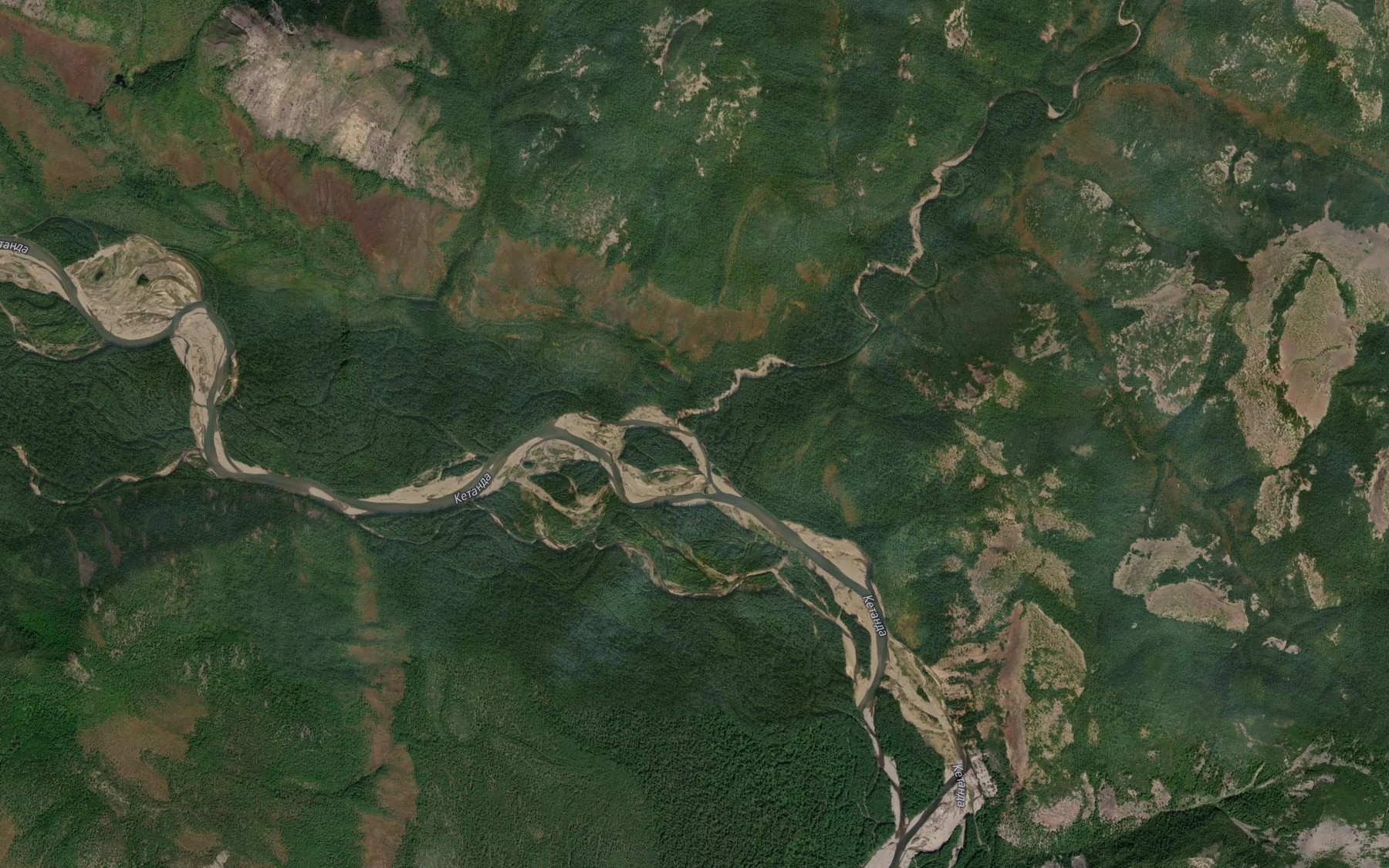 Satellite map of the Kharysal'