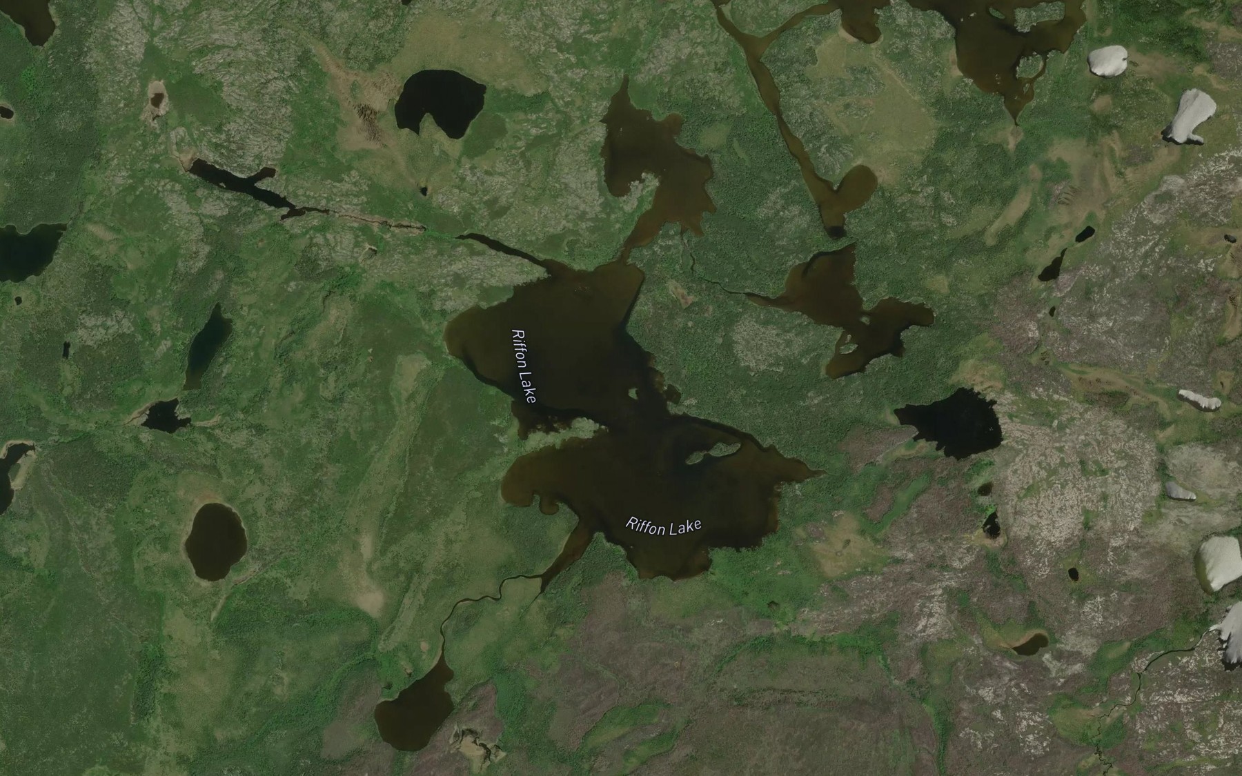 Satellite map of the Riffon Lake