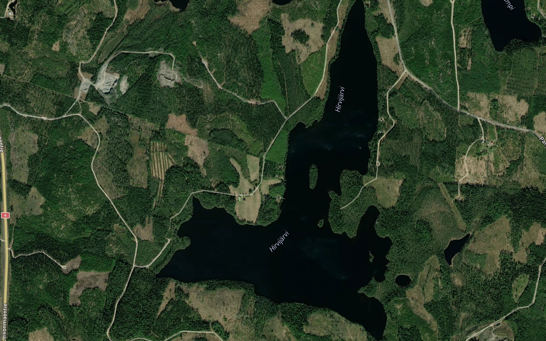 Satellite map of the Hirvijarvi
