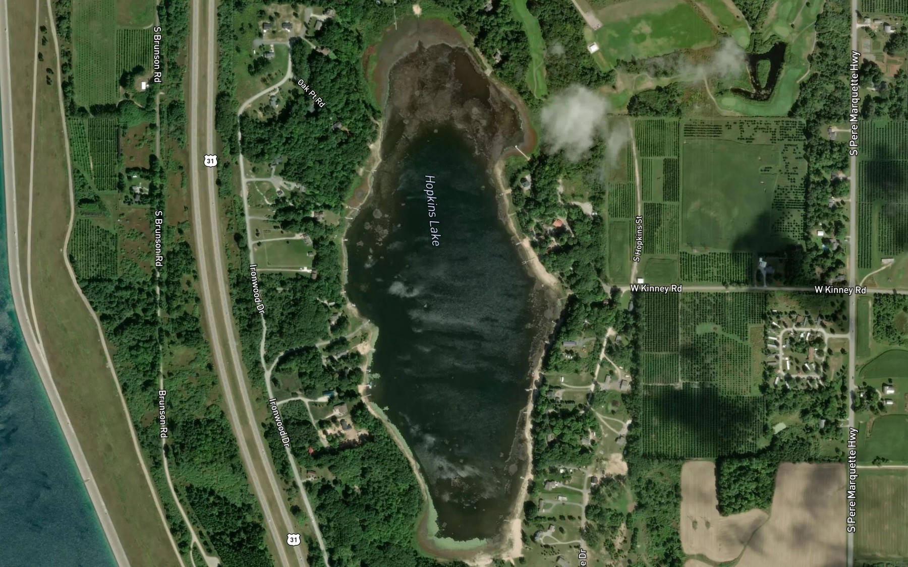 Satellite map of the Hopkins Lake