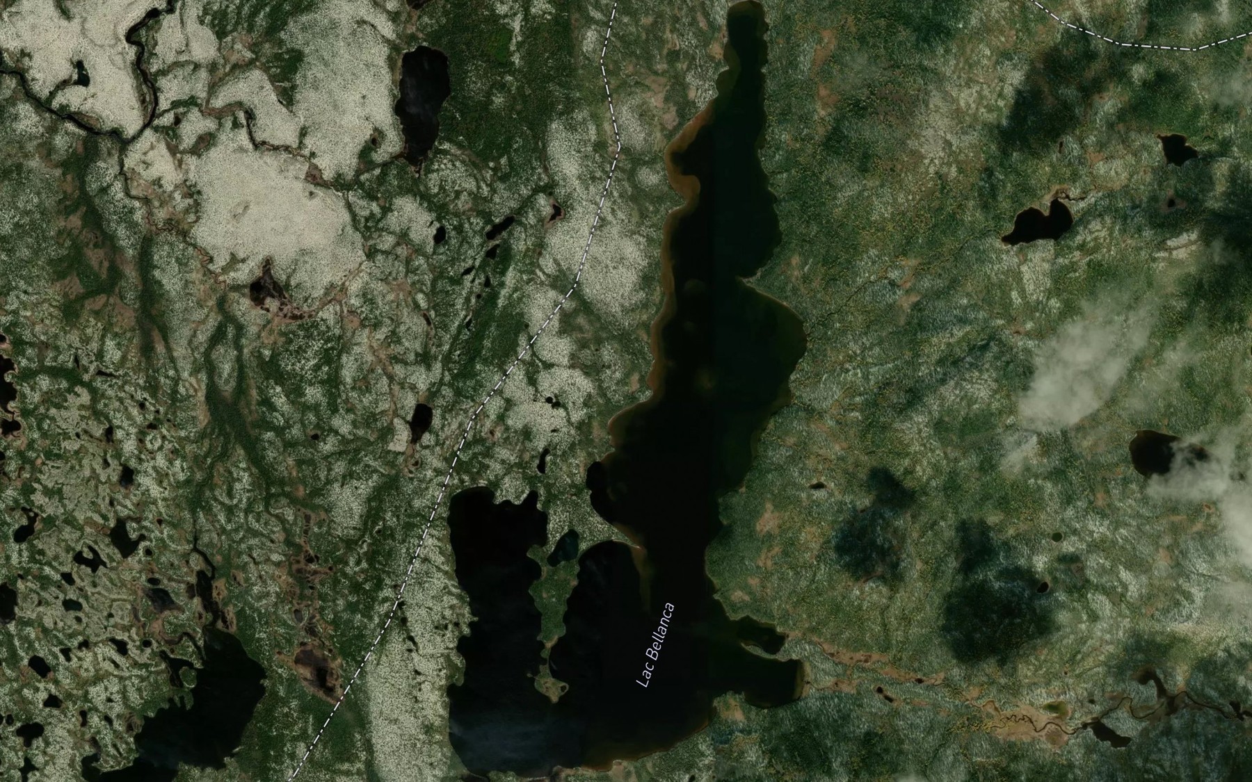 Satellite map of the Lac Bellanca