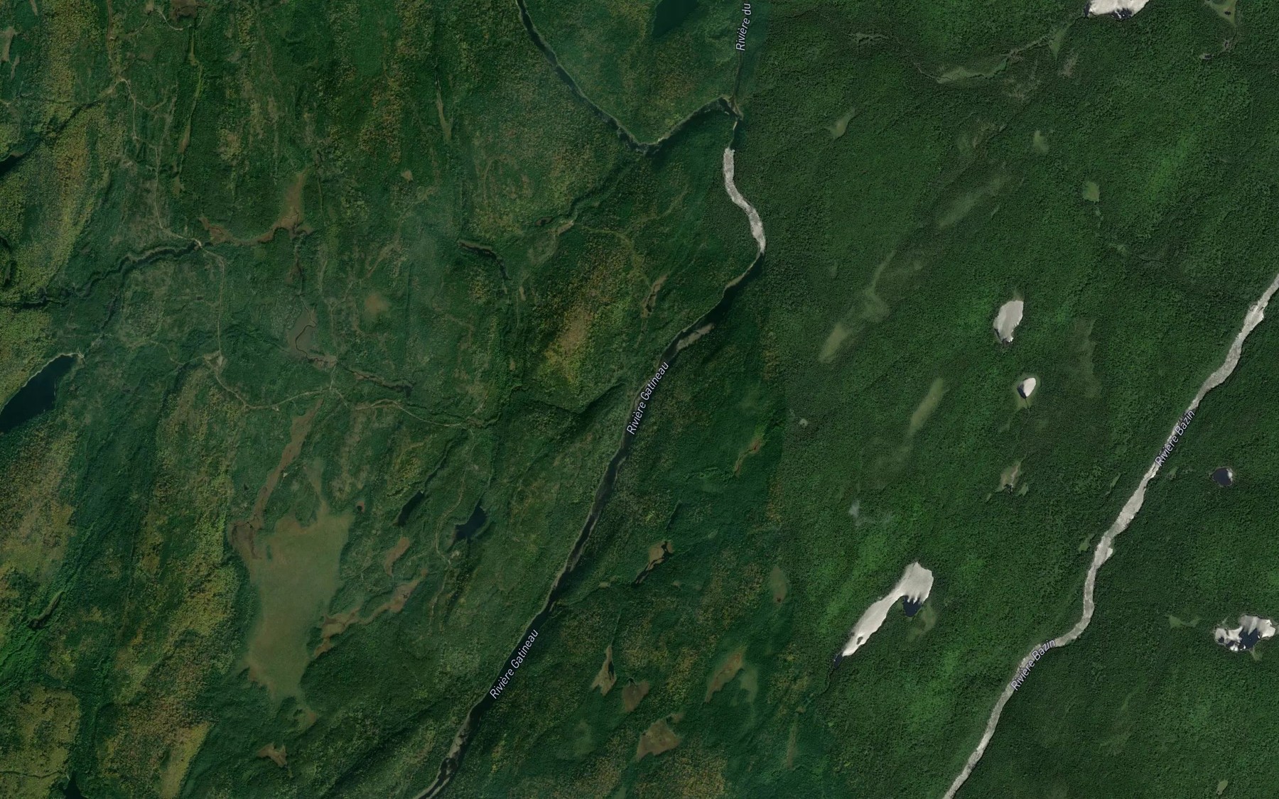 Satellite map of the Ruisseau Rocky