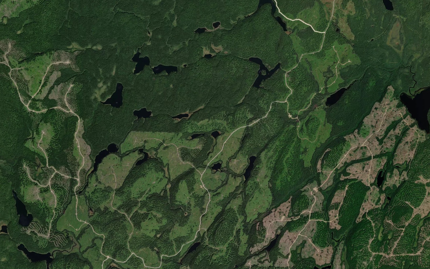 Satellite map of the Lac Cut