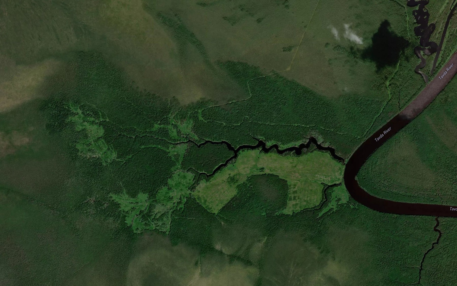 Satellite map of the Var'ya