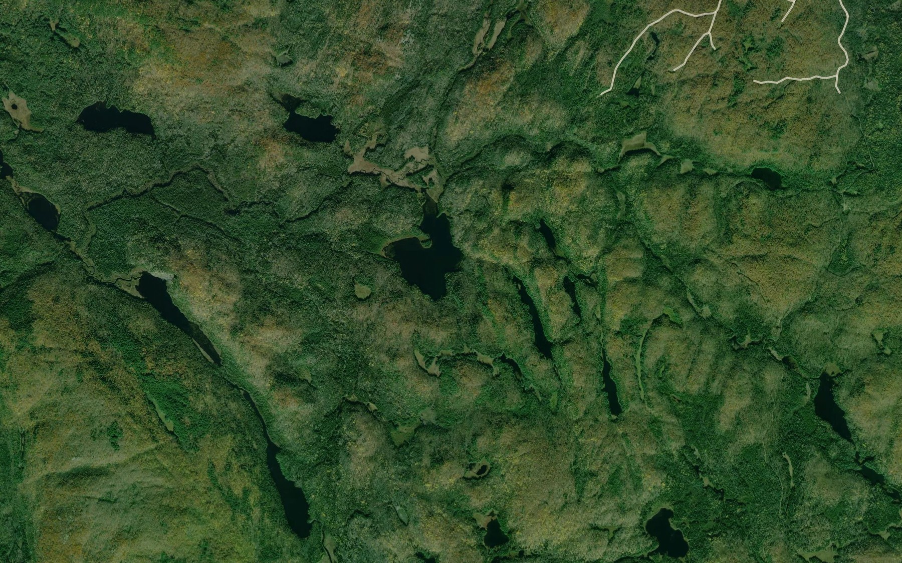 Satellite map of the Villeneuve Creek