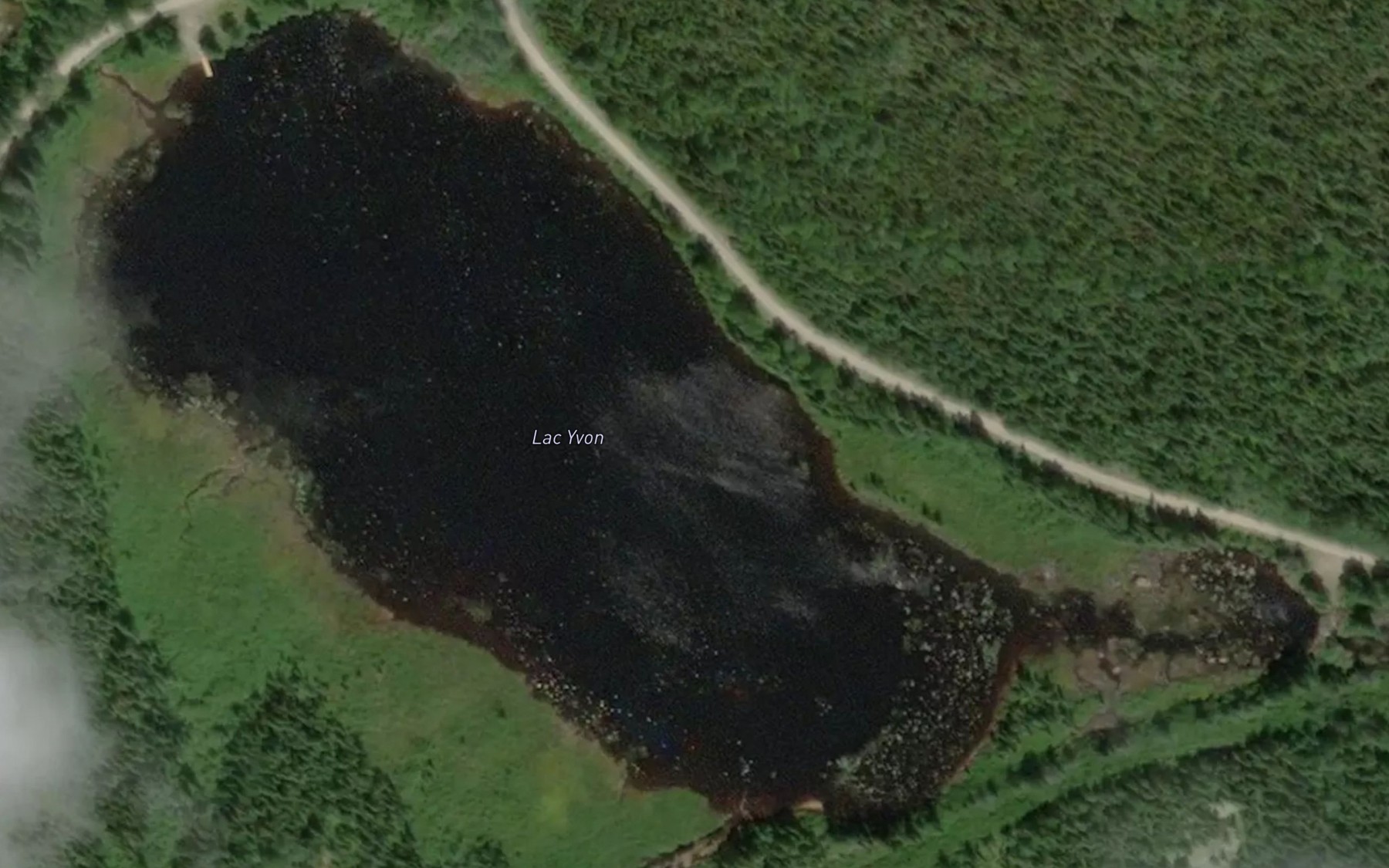 Satellite map of the Lac Yvon
