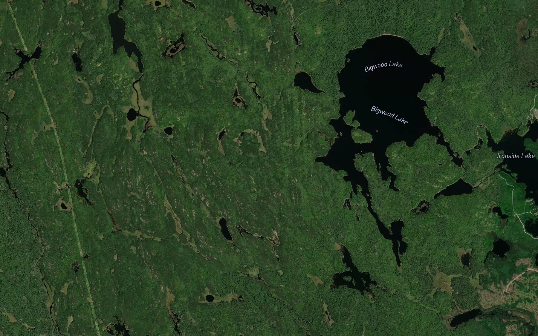 Satellite map of the Morton Creek