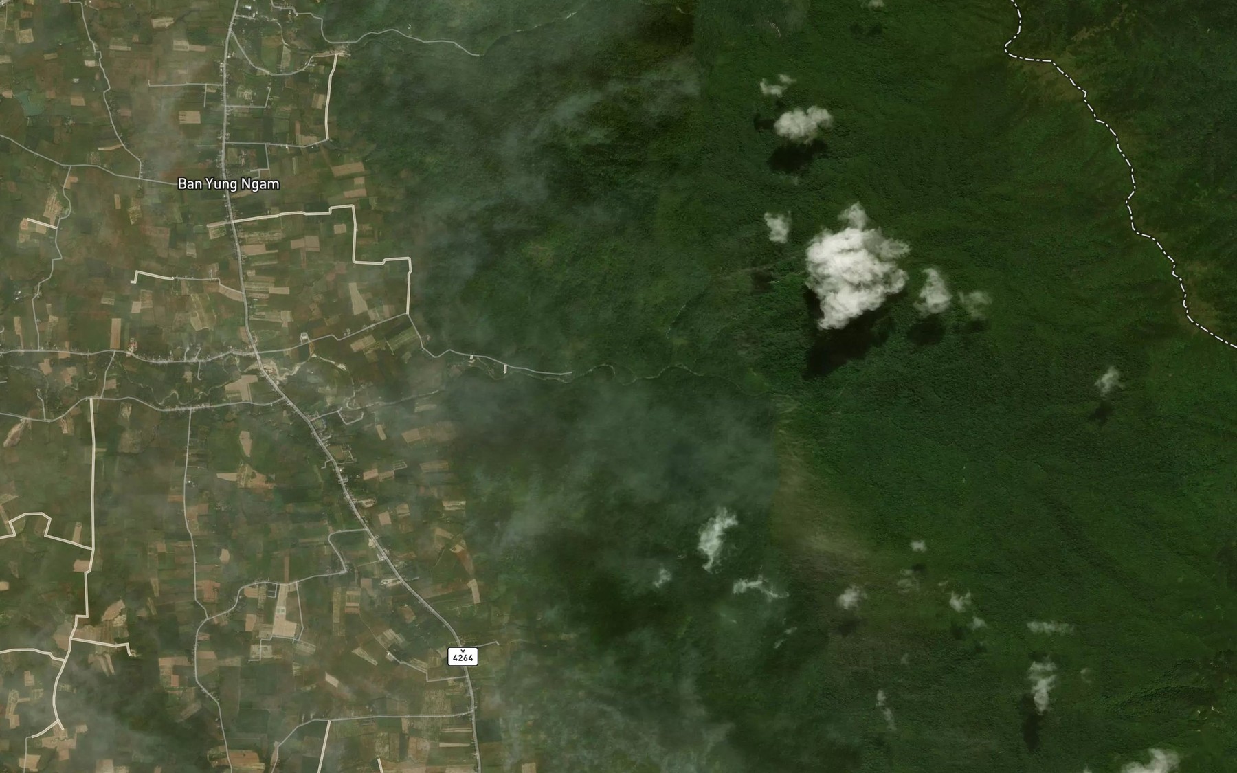 Satellite map of the Nam Tok Phrai Sawan