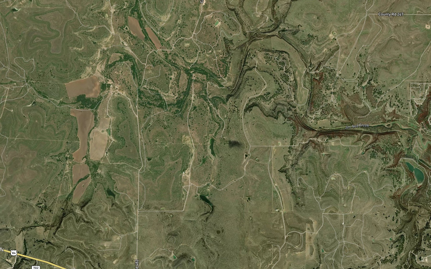 Satellite map of the Soil Conservation Service Site 12f Reservoir