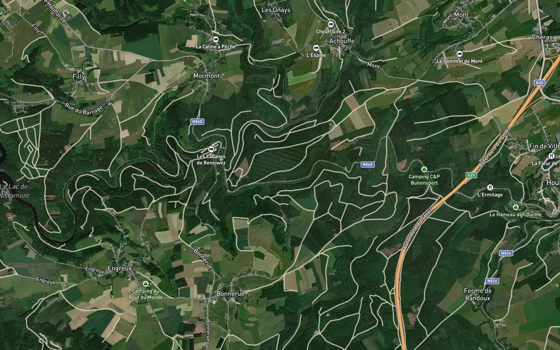 Satellite map of the Belle-Meuse