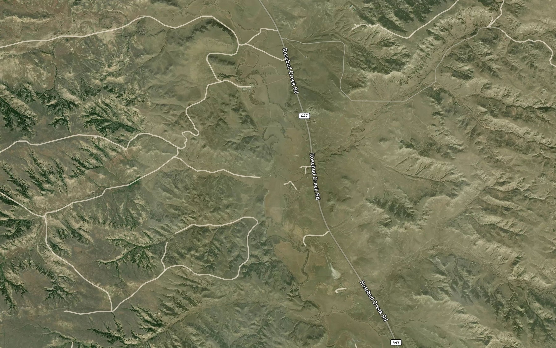 Satellite map of the West Vance Creek
