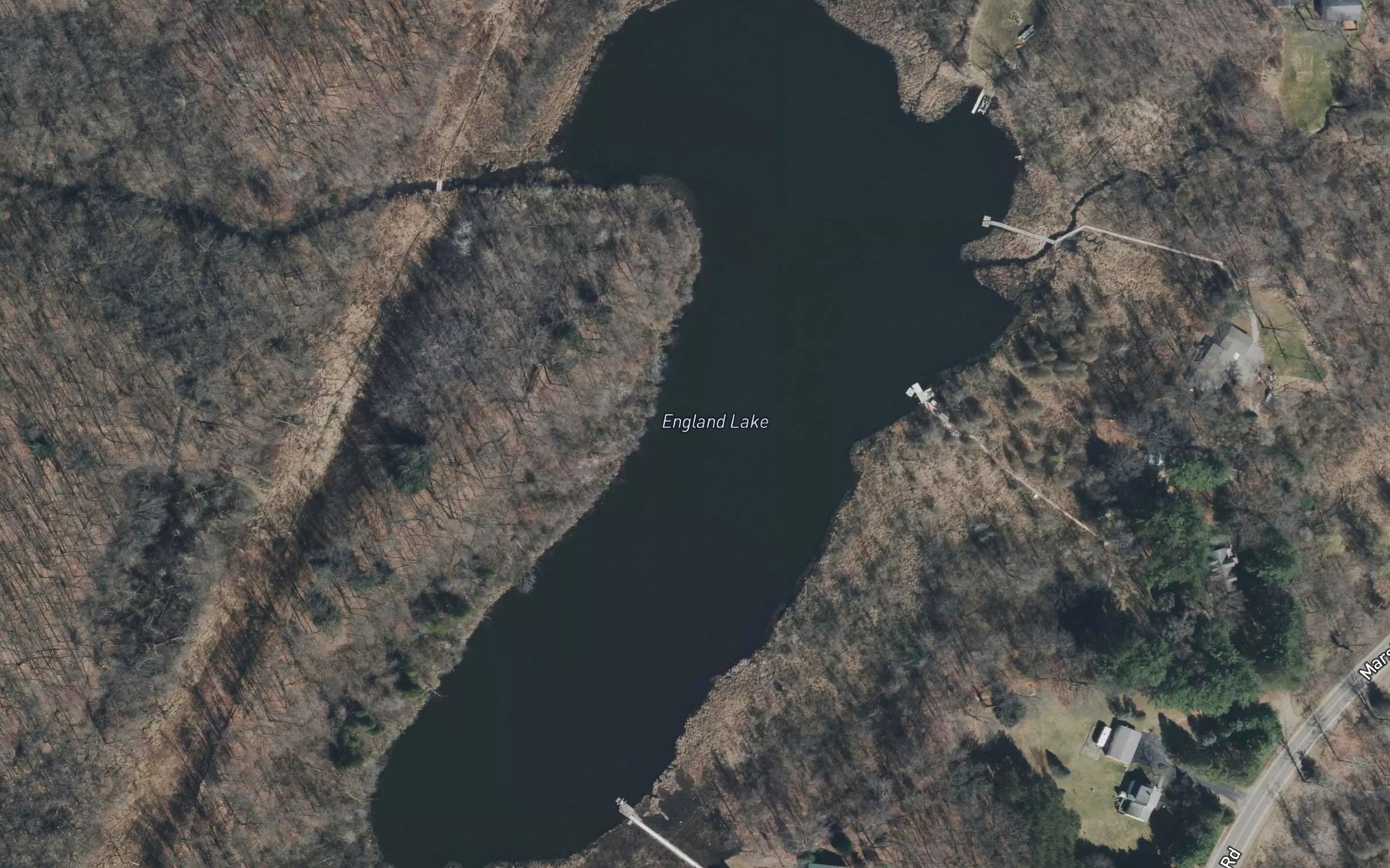Satellite map of the England Lake