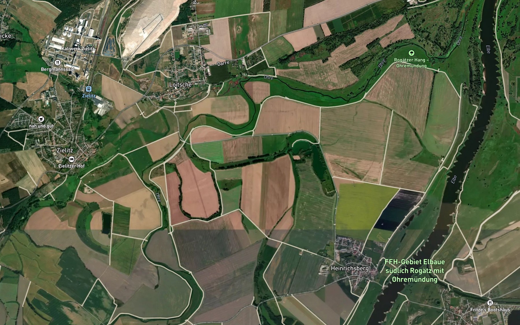 Satellite map of the Kleine Alte Elbe